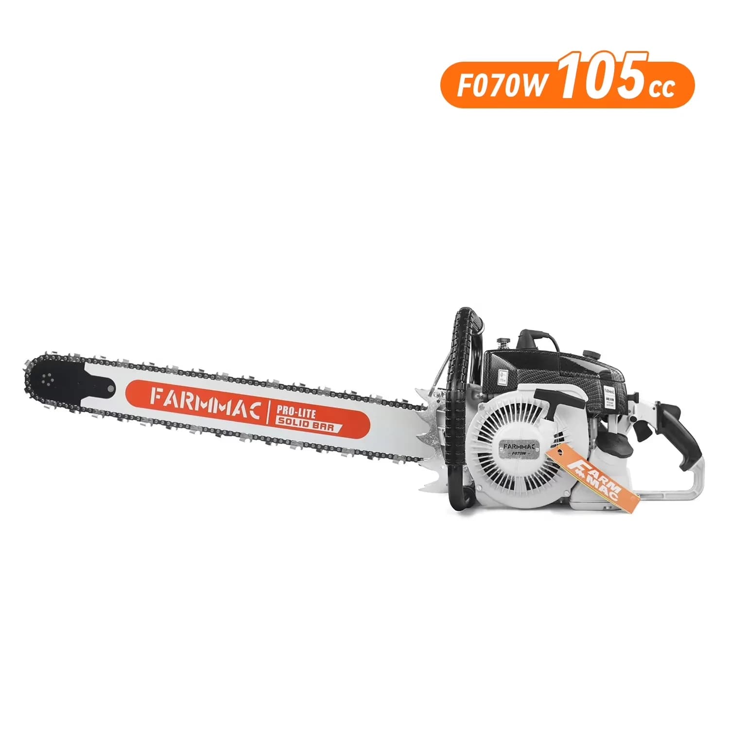 Efficient Chainsaw with Anti-Vibration, 105cc Gas, MS070 090 (F070W WITH 42 INCH BAR/CHAIN) - Orange Model 789016