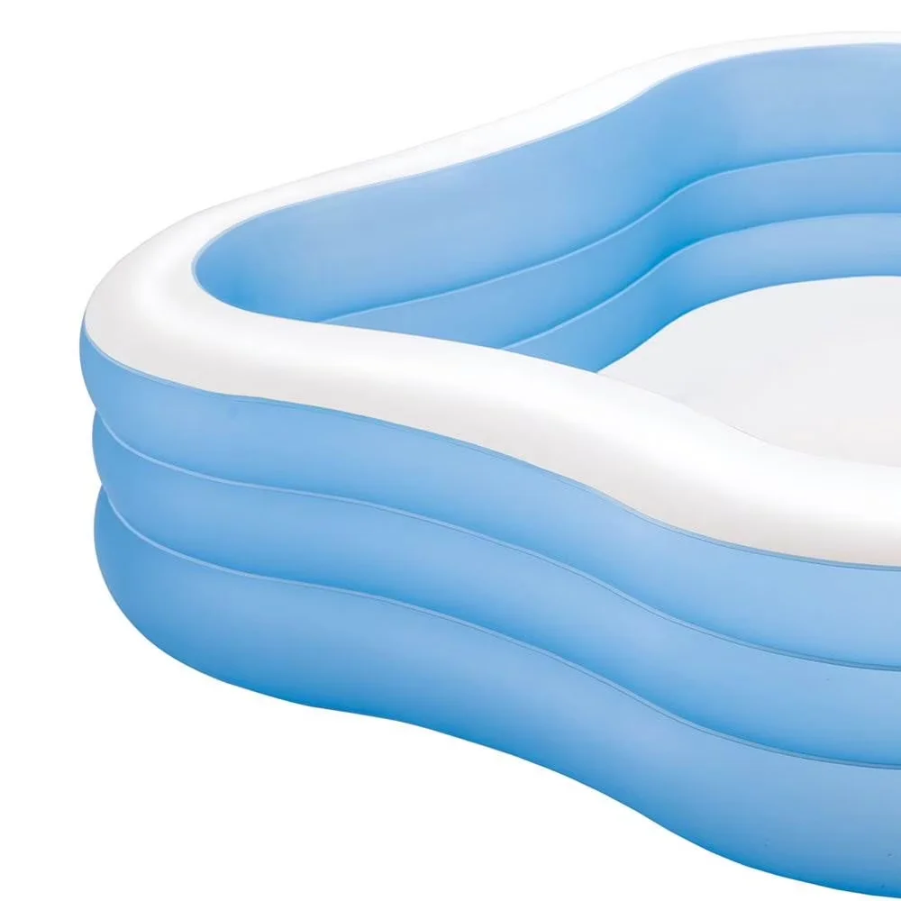 Premium Inflatable Pool with Color: Blue - Blue Beach - Traditional Style Model E8A861