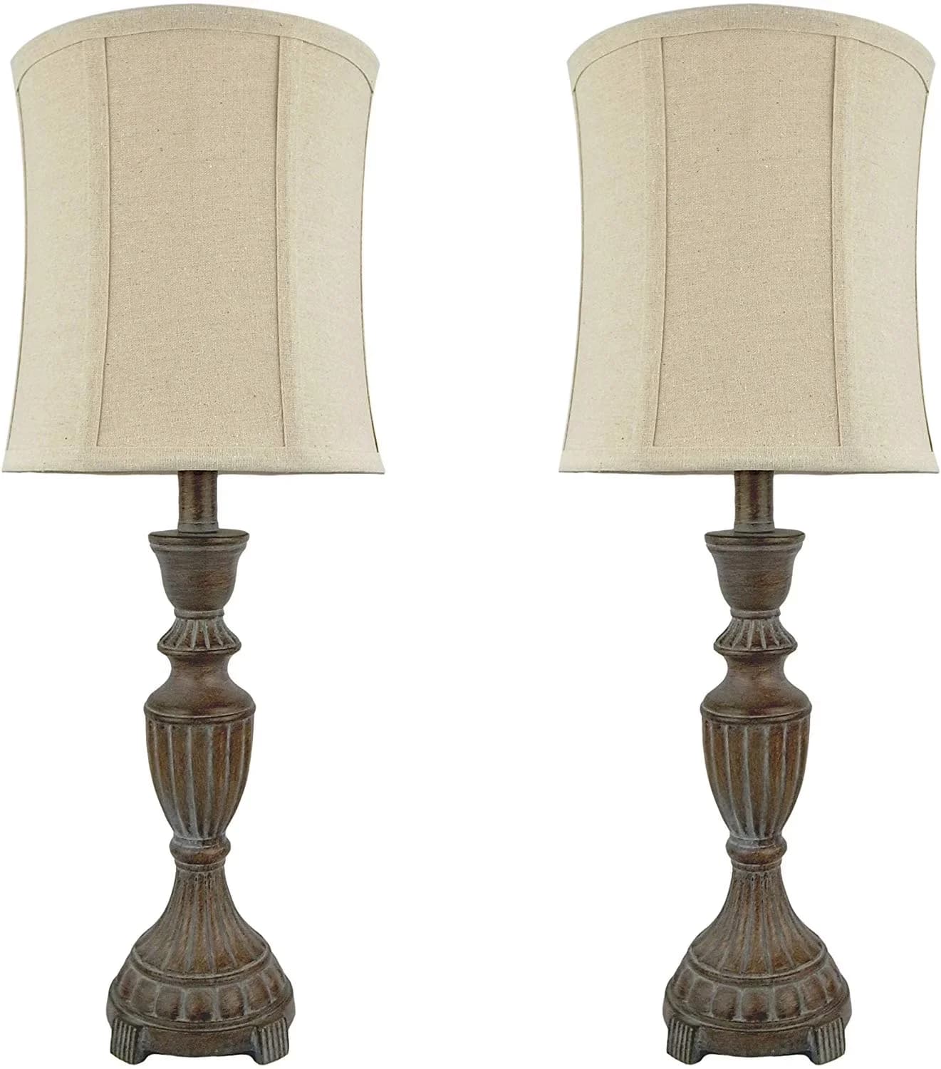 Modern Lamp Set with Incandescent, Traditional - Bronze Resin 25 inch - Universal Fit Model 72327D