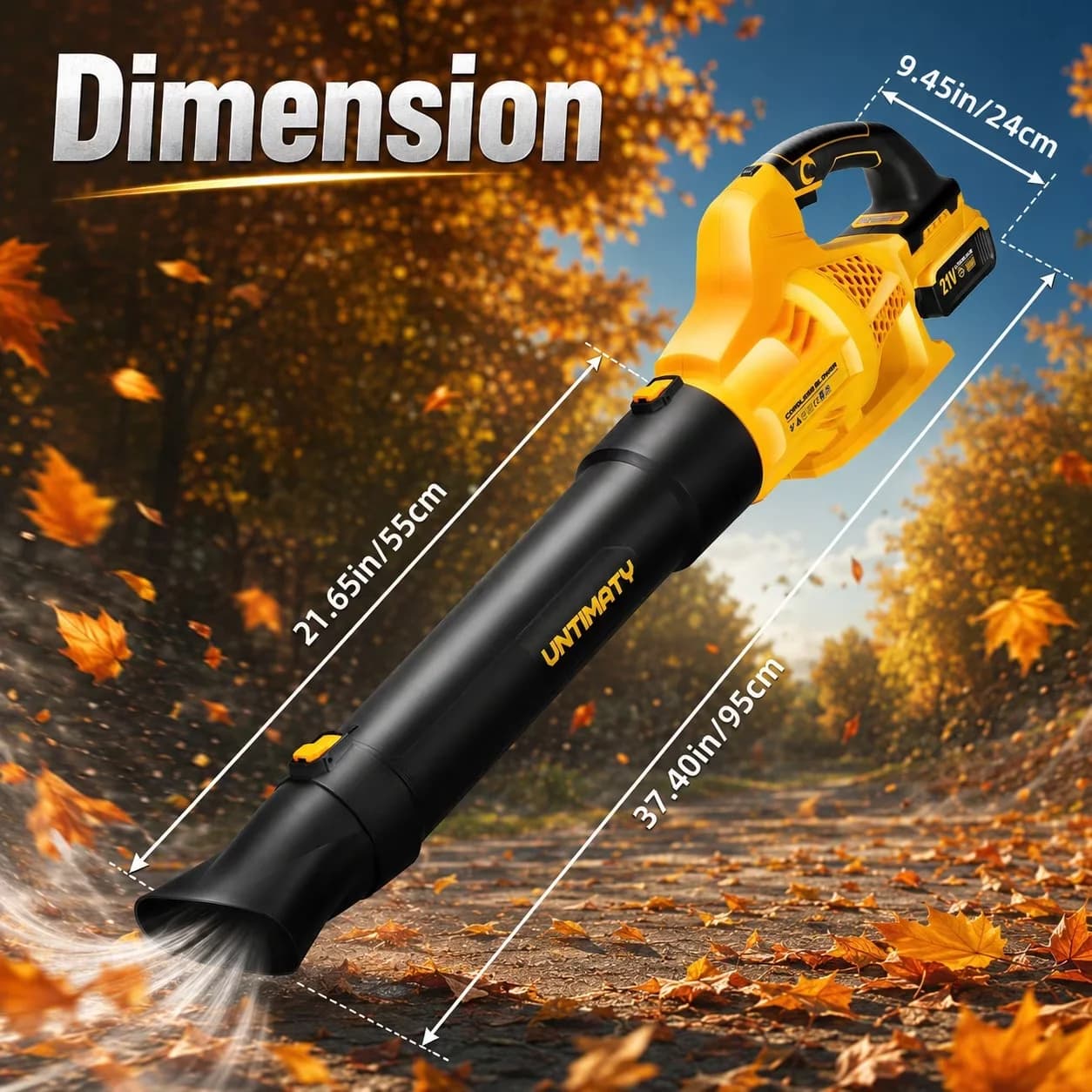 Reliable Leaf Blower with Battery, Cordless - 500CFM - Commercial Quality Model 554B75