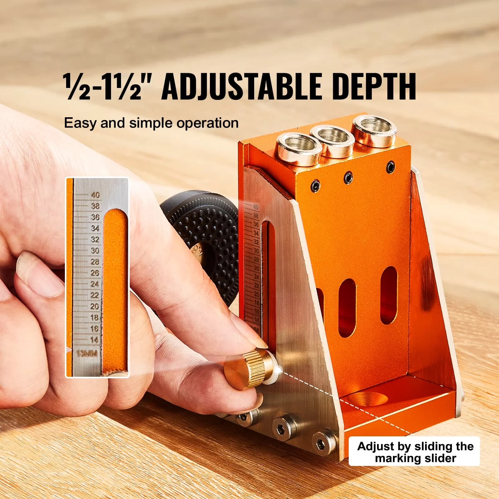 Professional Woodworking with Adjustable, Pocket Hole Jig Drill, 30 Pieces - Model 315652