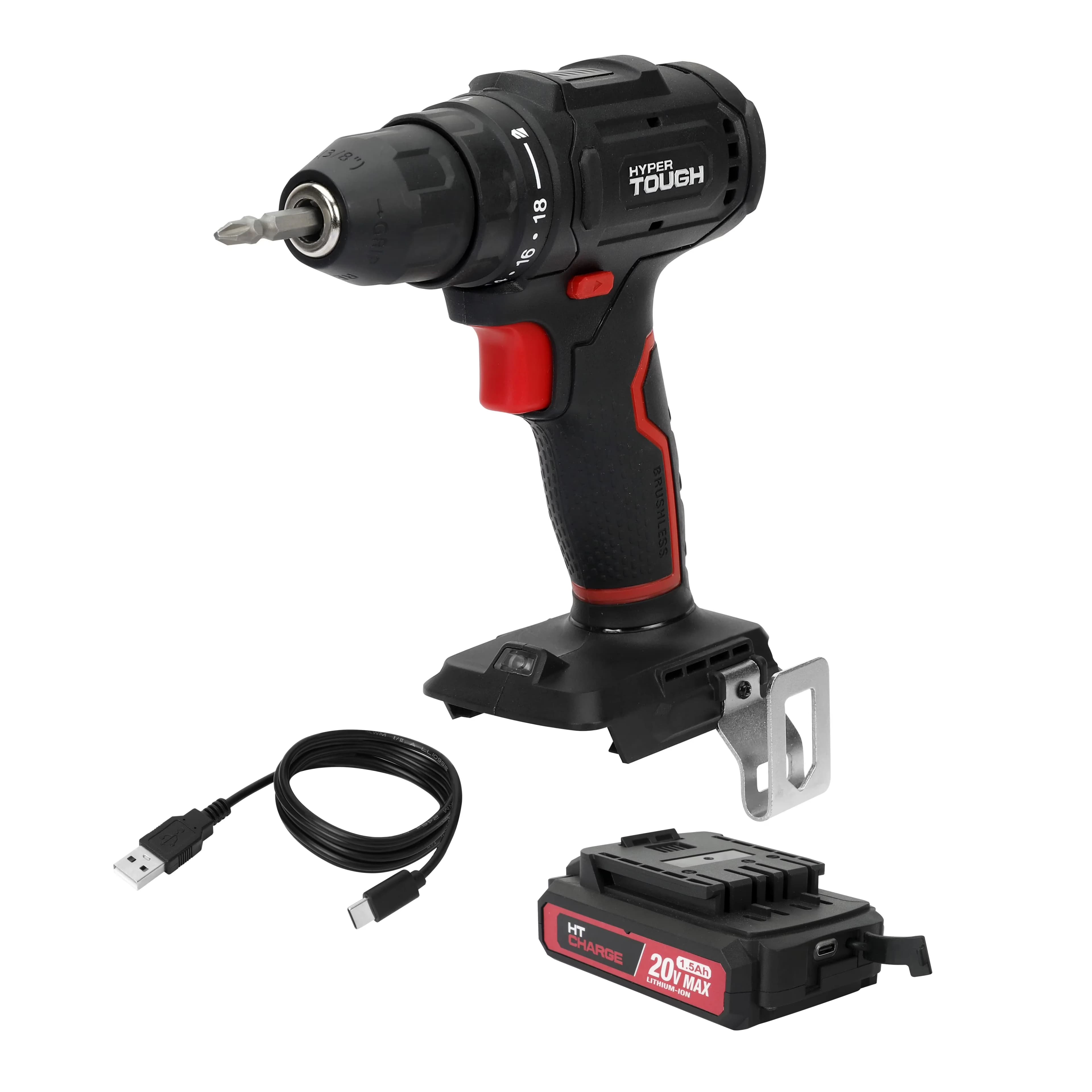 Drills Driver Professional with Battery, 20V, 20V Brushless Cordless Drill - Black 20V Model DFBEEF