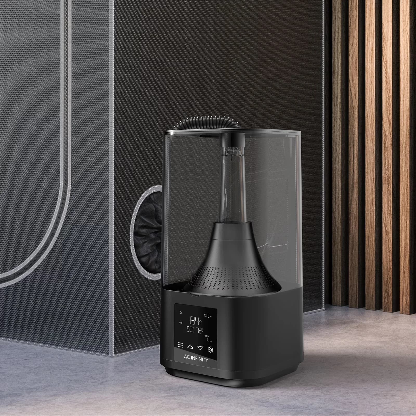 Humidifier Modern with Timer, Plant 4.5L, Redesigned No-Leak Seal - Black Model C2F650