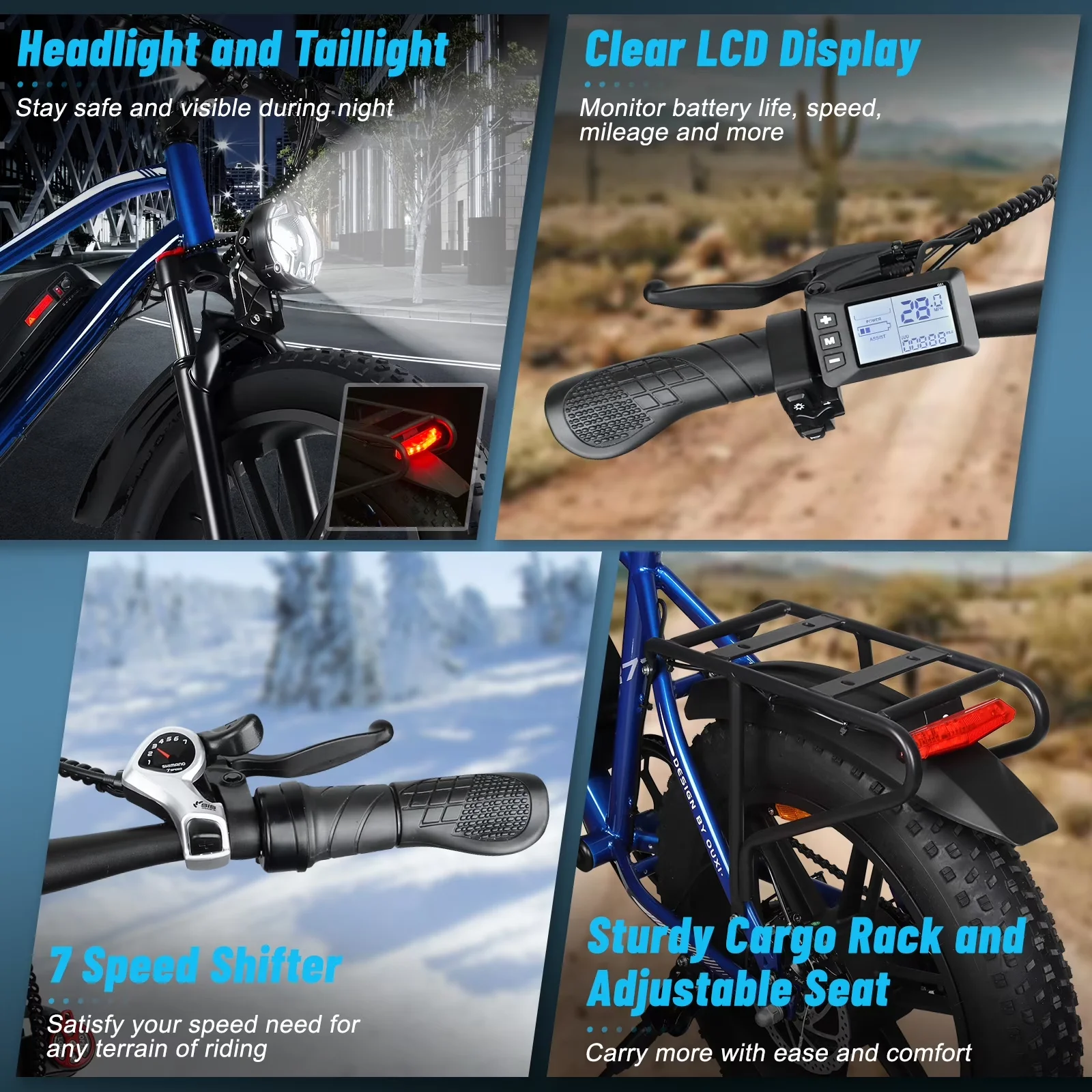 Innovative Electric Bike with 1000W, 48V, Adjustable Speed - Silver - Residential Grade Model 886977