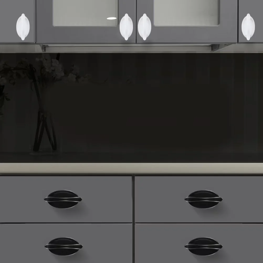 Efficient Kitchen Renovation with Non-Tilt, 10Pcs White ABS Drawer Handle - White Abs Model C0AE89