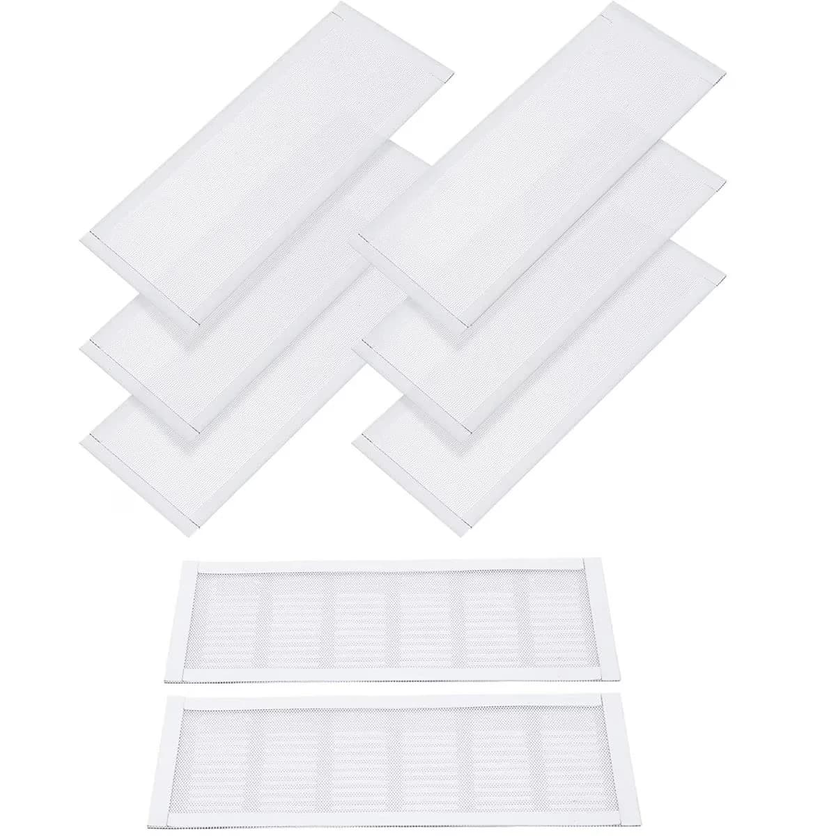 Classic Grey Vinyl Flooring Vinyl Plank Flooring with Easy To Clean, 8 Pack Magnetic Vent Covers - White Plastic for Home Model 3E5A61