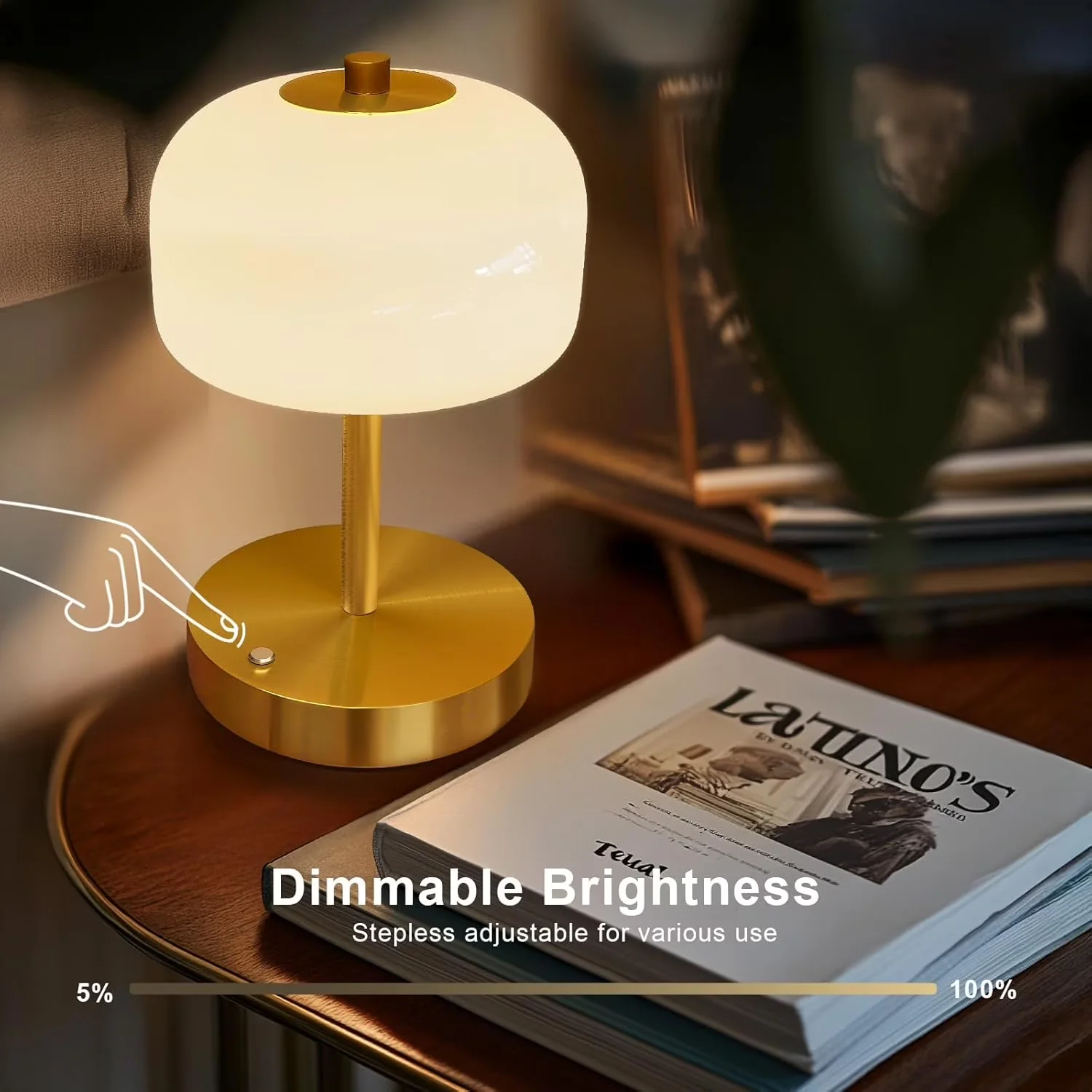 Reliable Lamp Set with Battery, Modern - Gold Metal for Living Room, Bedroom Model 1C1329