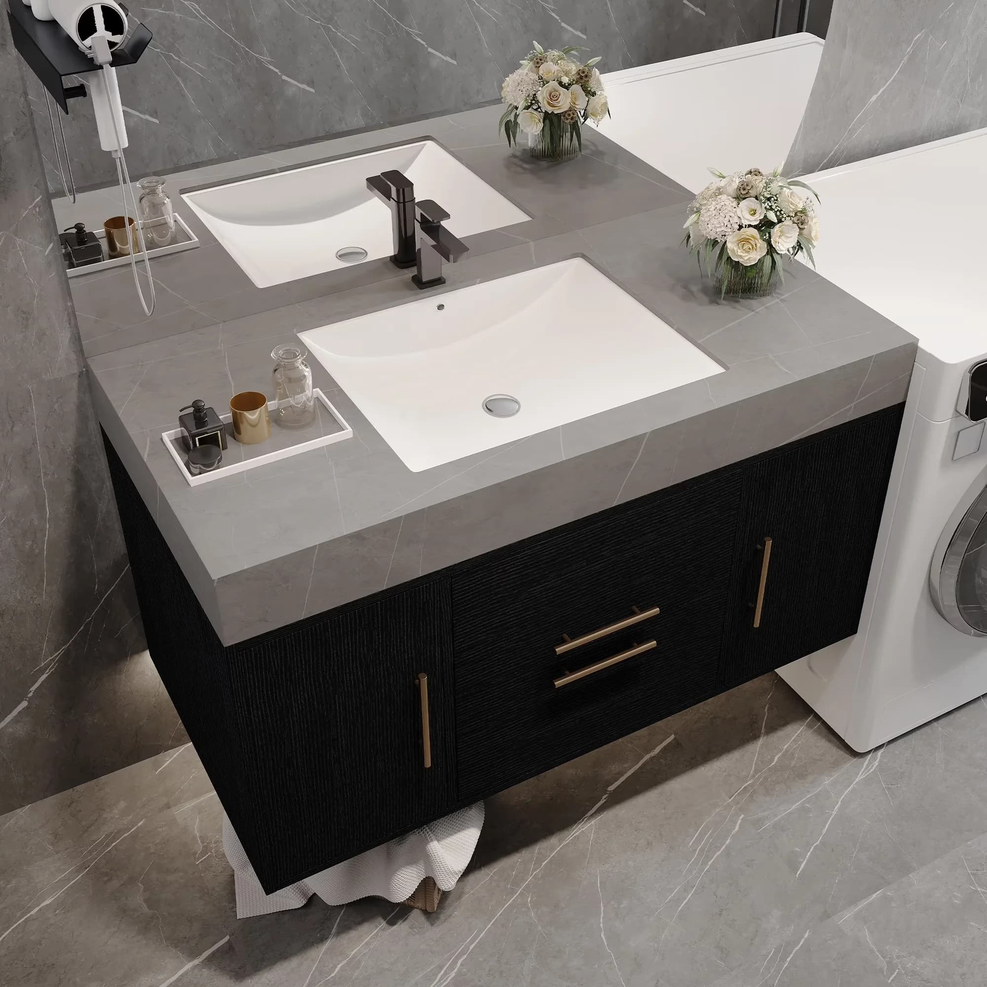 Bathroom Renovation Innovative with Floating Vanity for Small - 4 Inch Model CFBF73