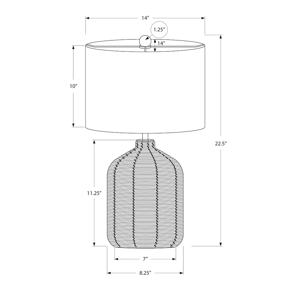 Innovative Table Lamp with Halogen, Accent Lamps - Multicolor Rattan,Metal Model AF094A