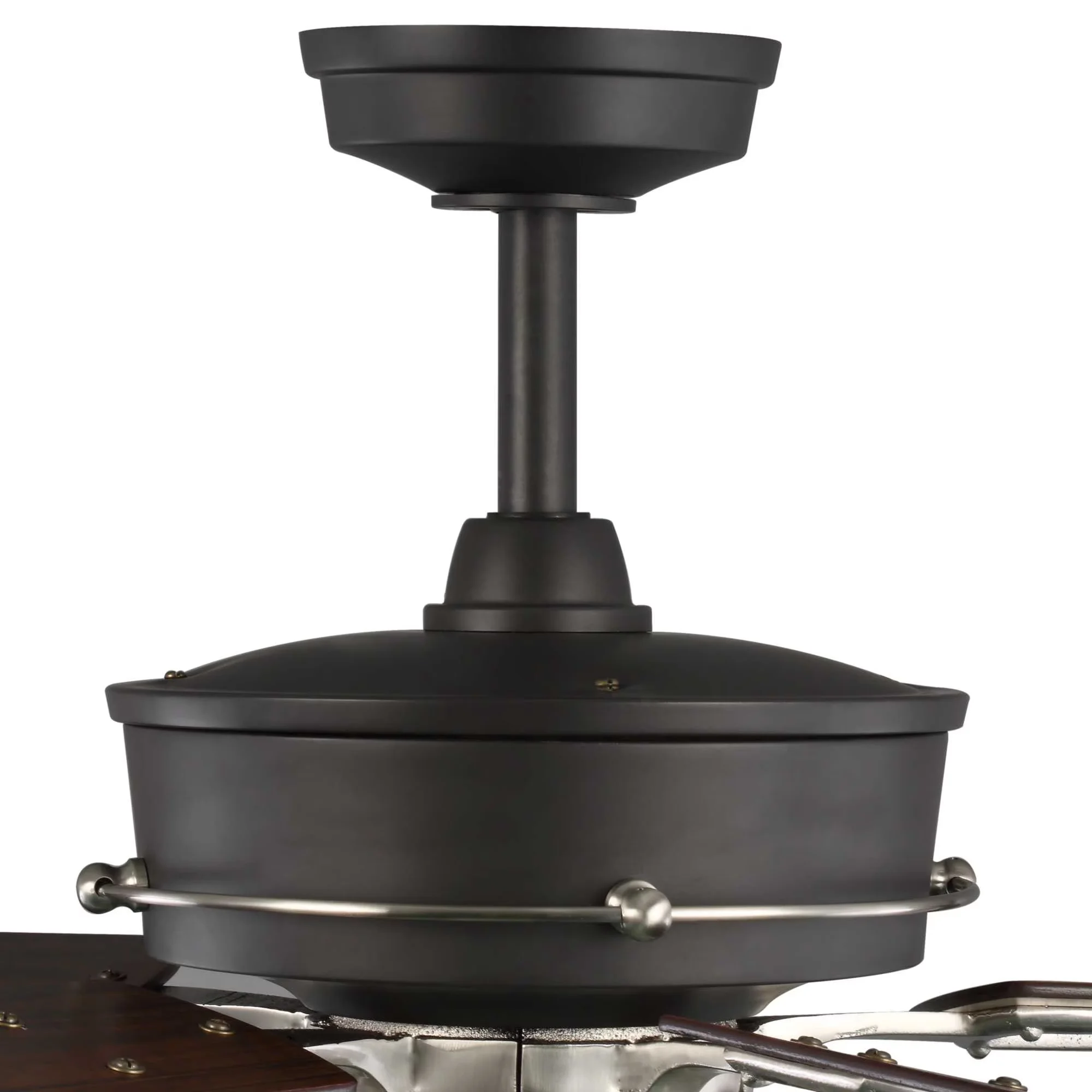 Versatile Ceiling Fan with Incandescent, Remote Controlled - Clear Seededglass Beige Model 5423E6