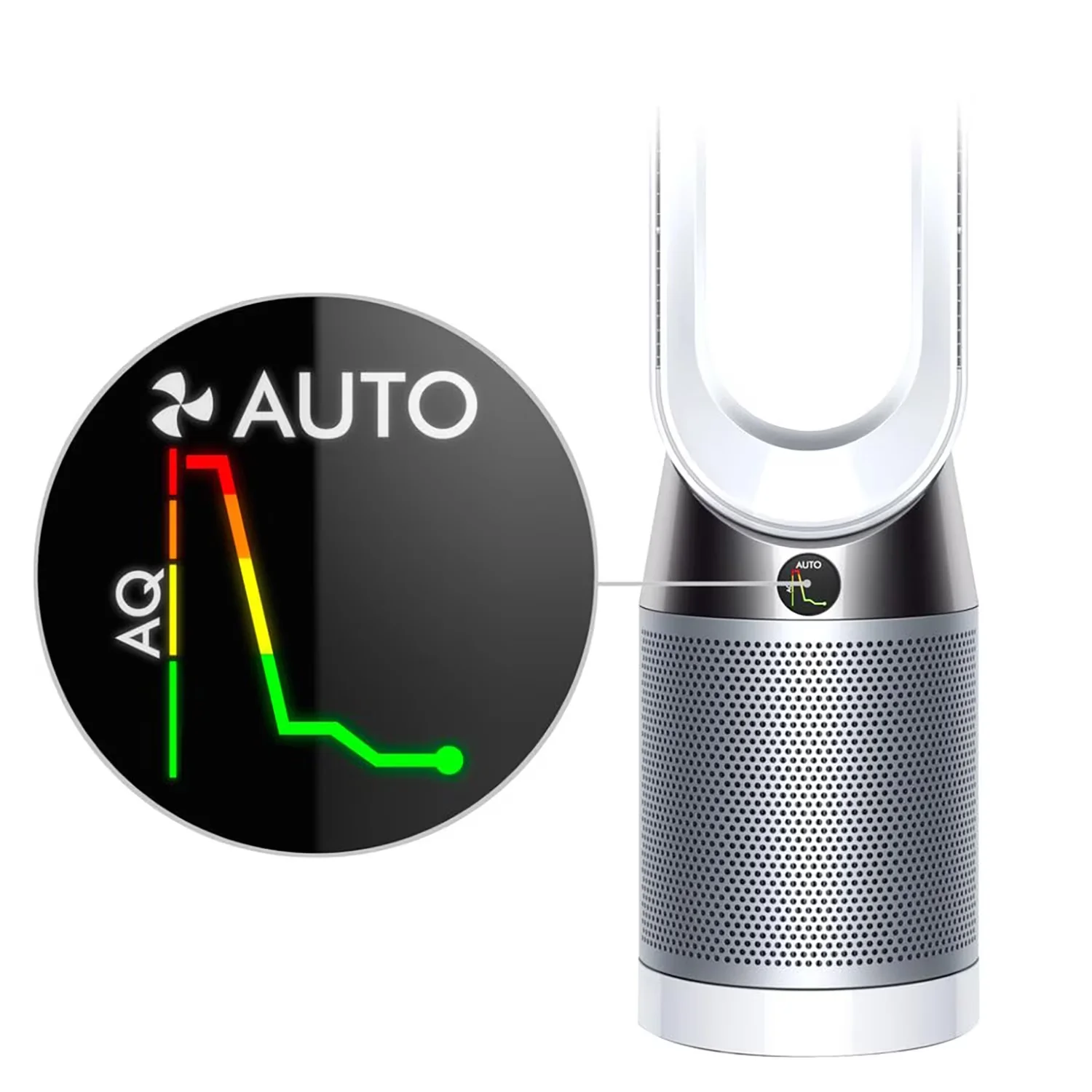 Innovative Air Purifier with Variable Speed, Filter Change Indicator - Silver Model 2F813E