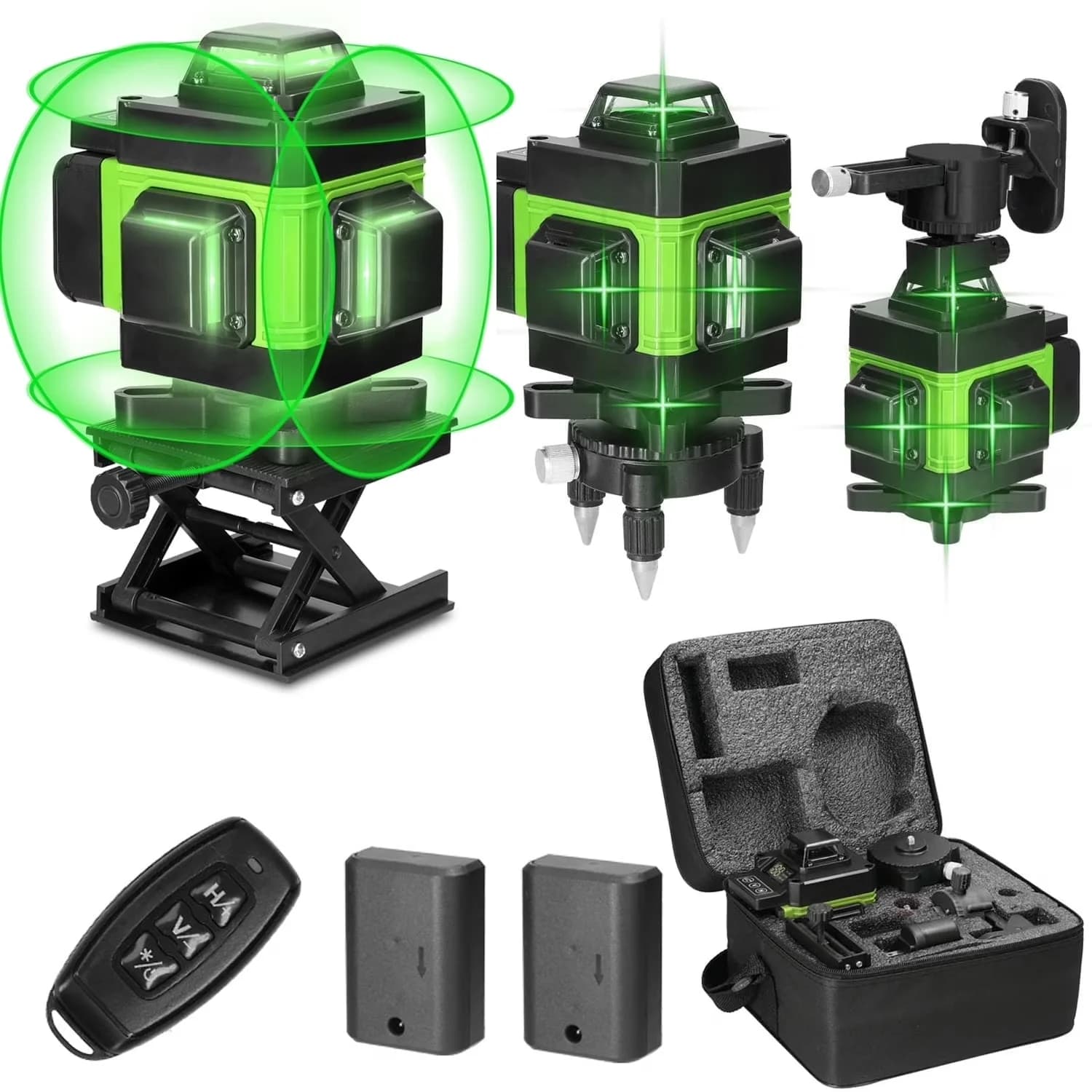 Durable Measuring Layout with Battery, Magnetic, Remote - Green Plastics+Metal for Indoor, Outdoor Model F1CCB4