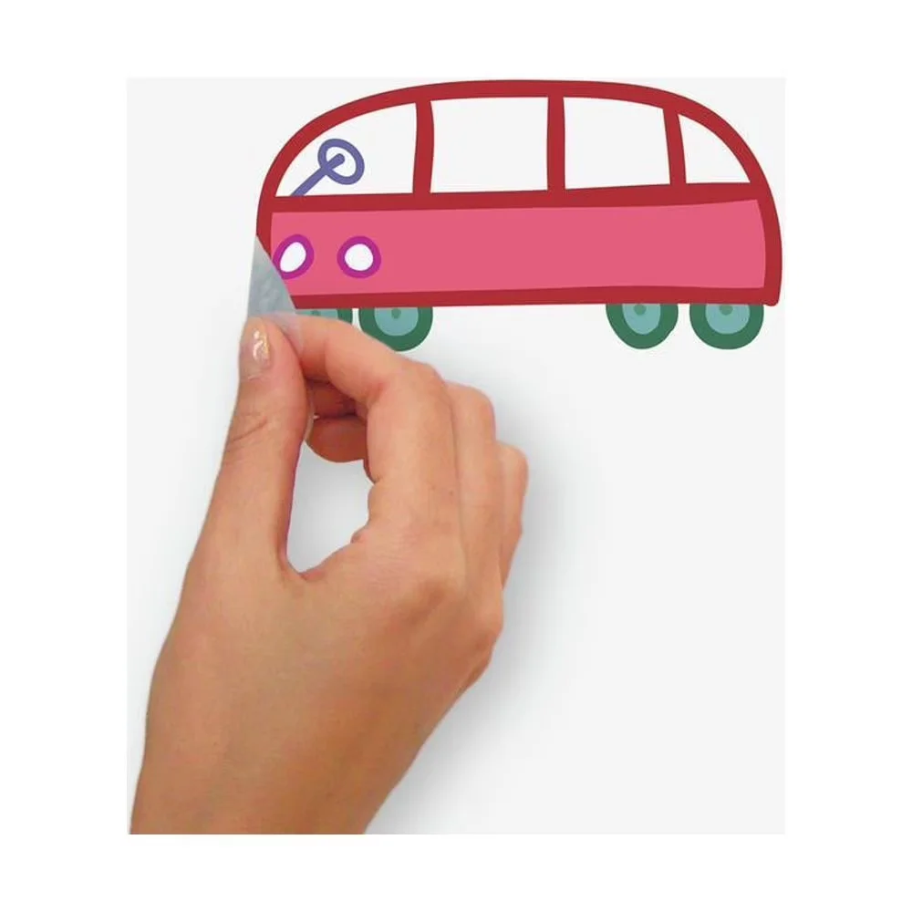 Compact Wallpaper Wall Decals Wall Covering with Reusable, 100% Repositionable - Vinyl Multicolor Model 2E7D7B