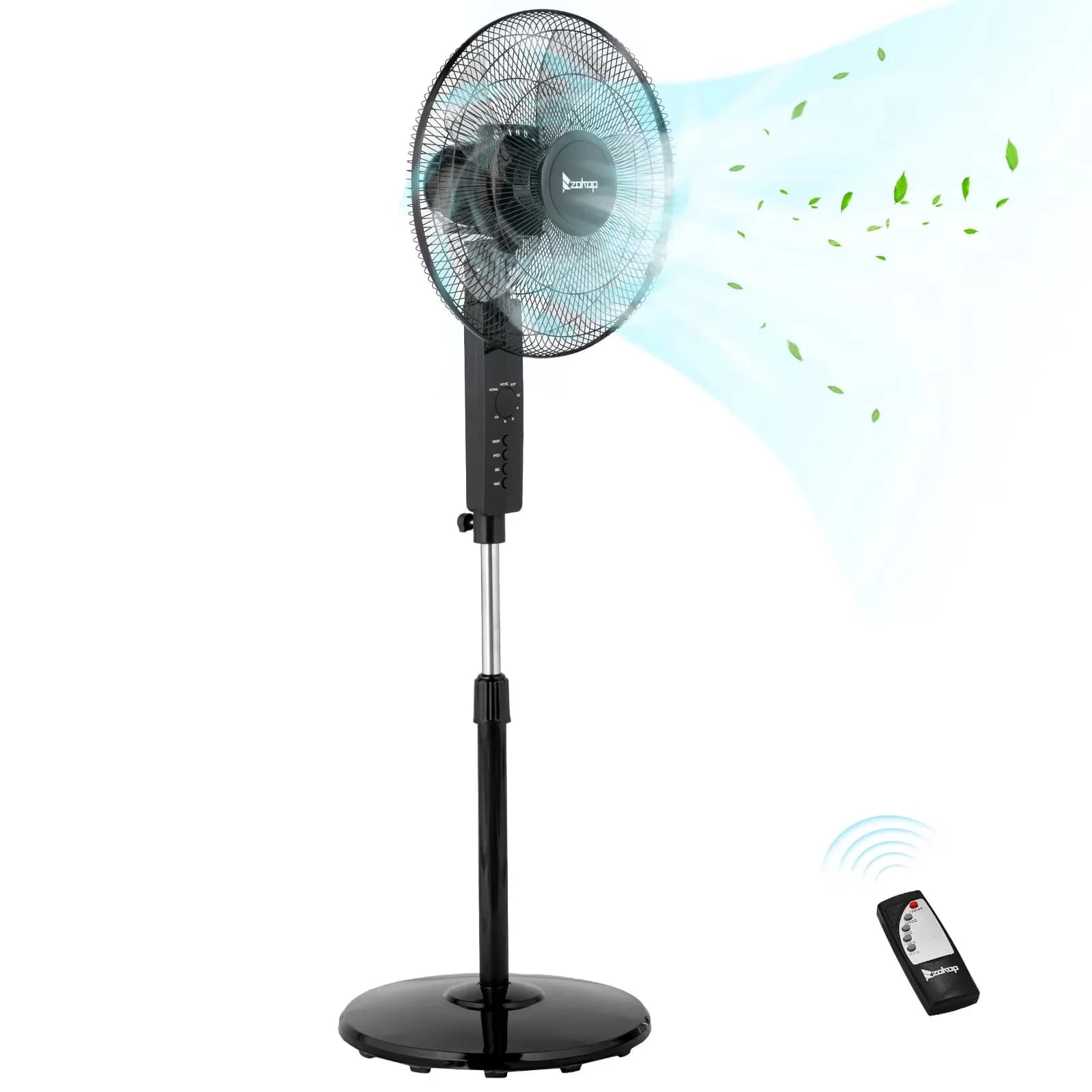Essential Fans In Cooling with Led Display, Oscillating, Timer - Abs Black for Living Room, Bedroom Model 718E37