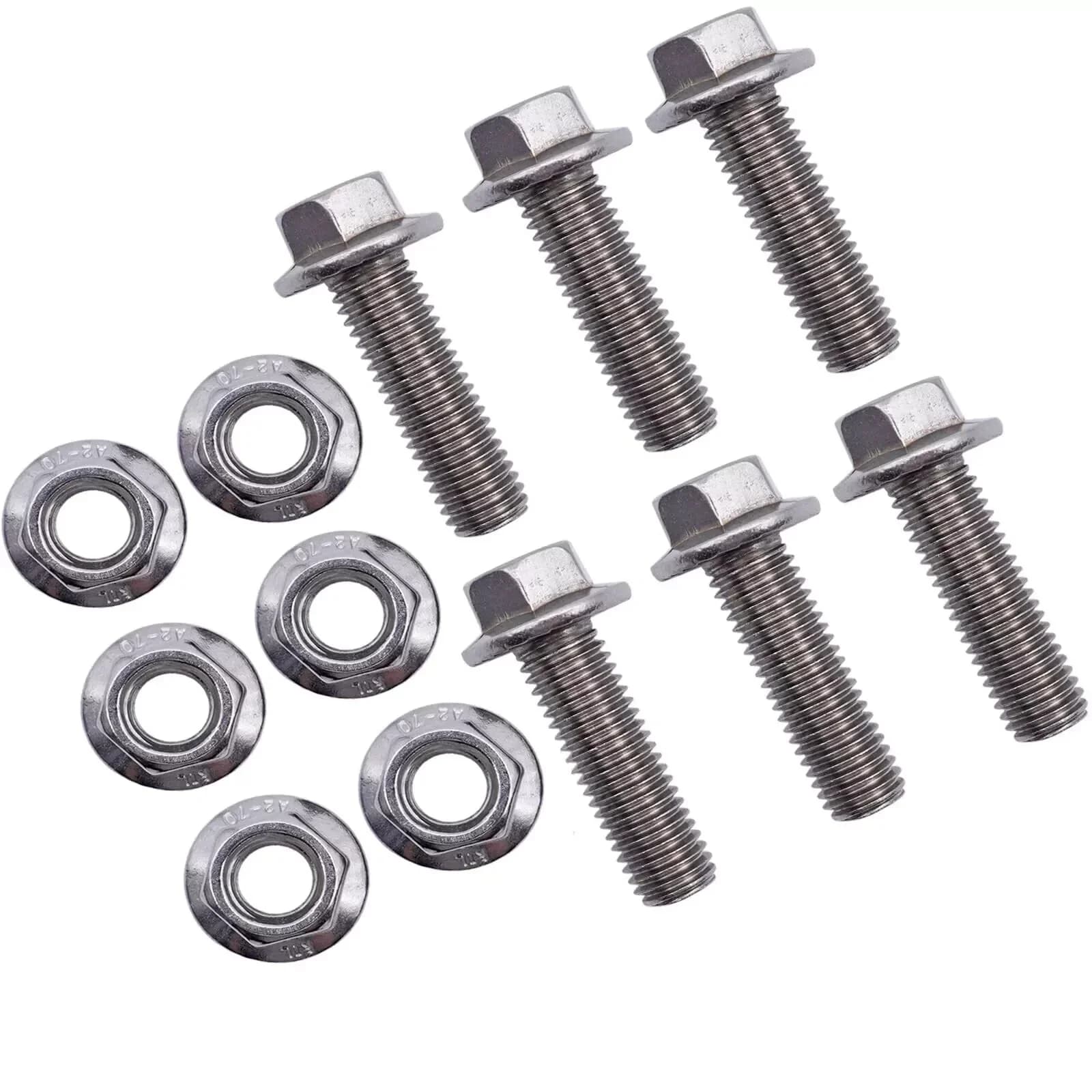 Essential Fastener with Flange Bolts, Exhaust Manifold Hardware Kit M10X1.5 - Stainless Steel Model 89B87F