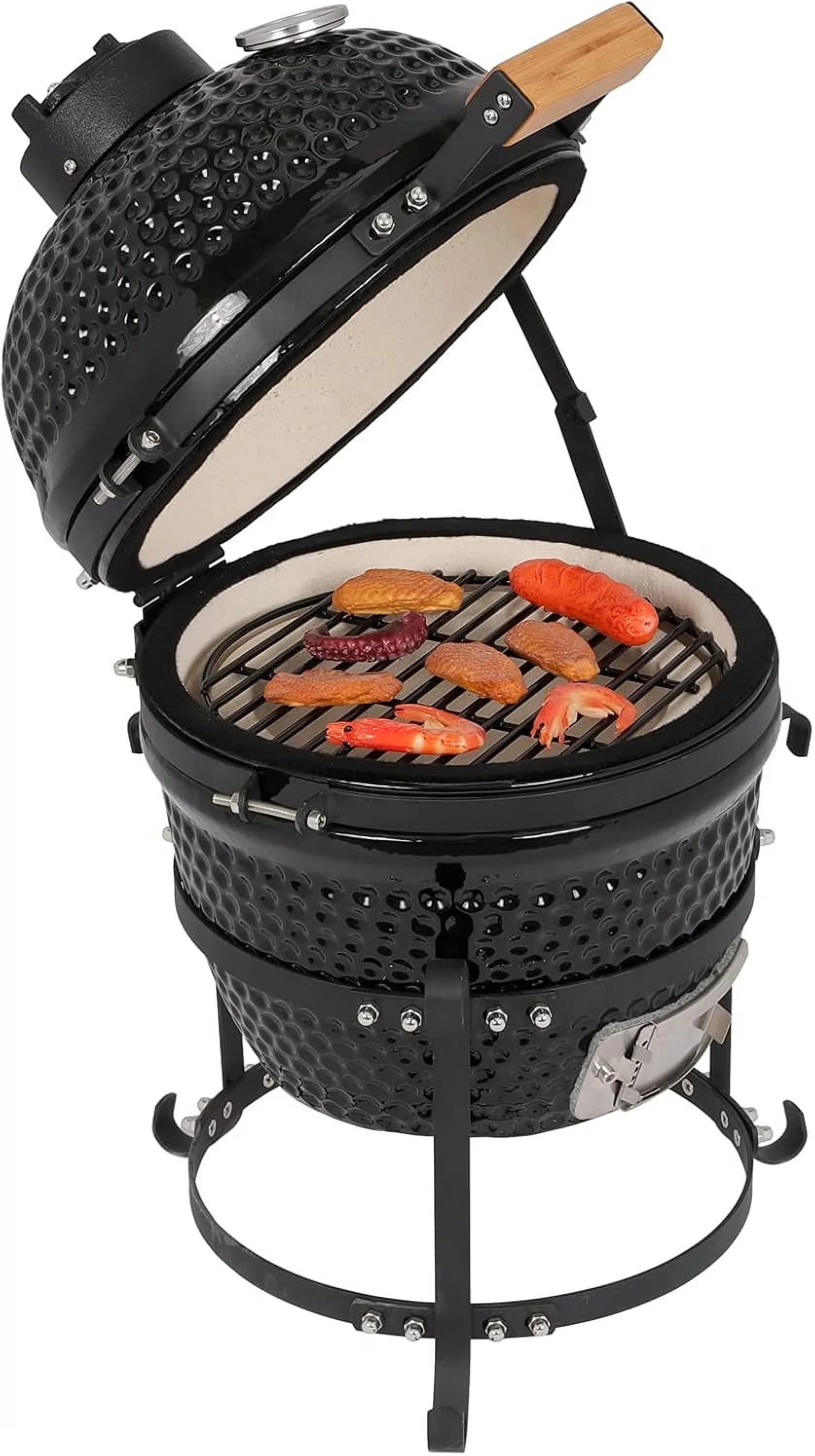 Innovative Smoker with Package Includes: 1 X Ceramic Grill - Ceramic Black Model 6EB2FC