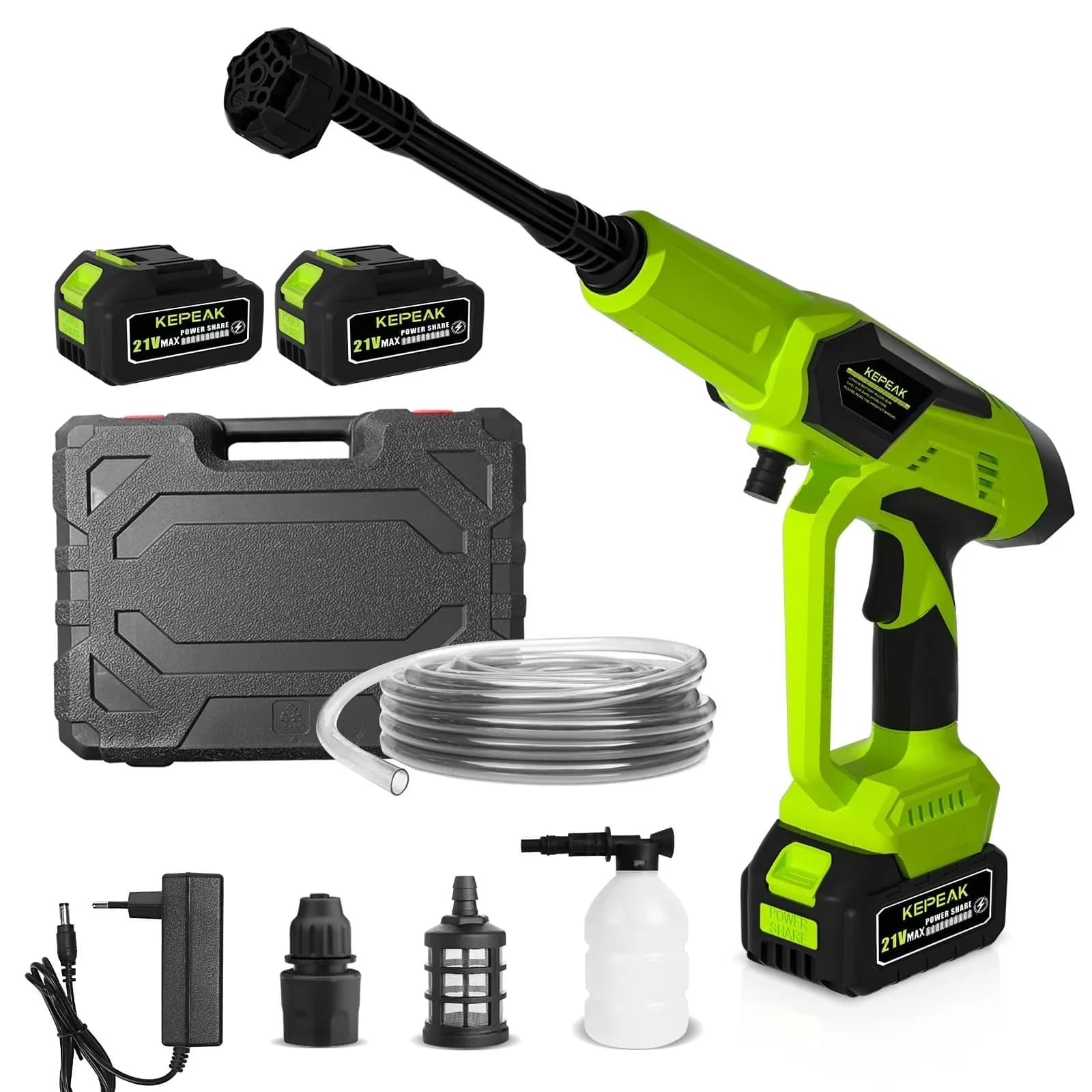 Versatile Pressure Washer with Battery, 200W, Cordless - 1450PSI - Sleek Profile Model FB4CA7