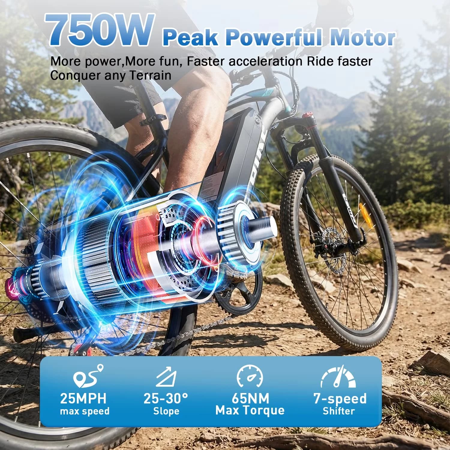 Electric Bike Durable with Battery, 800W - 576WH - Durable Build Model 285A22