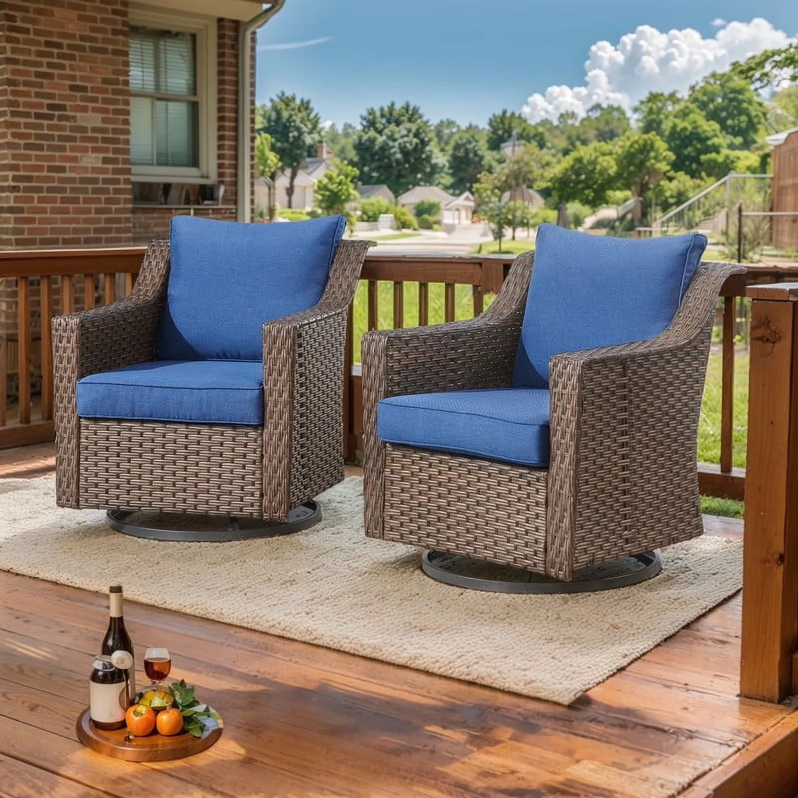 Premium Outdoor Sofas Sectional with Contemporary, Waterproof - Steel,Wicker Model FF2EB0