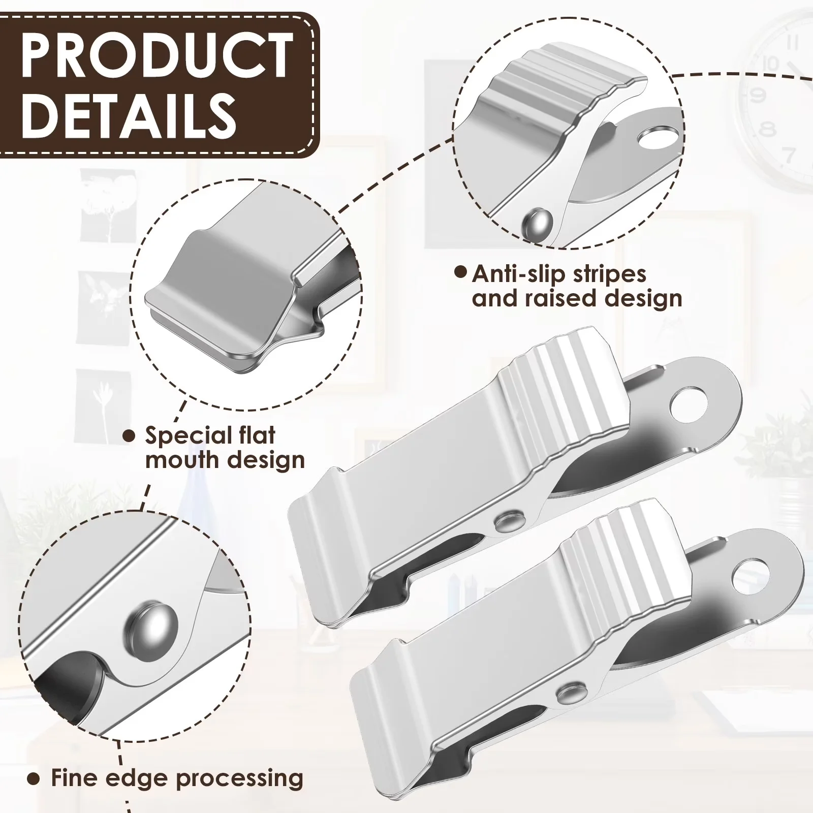 Professional Fastener with 30Pieces Mini Spring Clamps - Iron Silver 41x10mm Model C5D85A