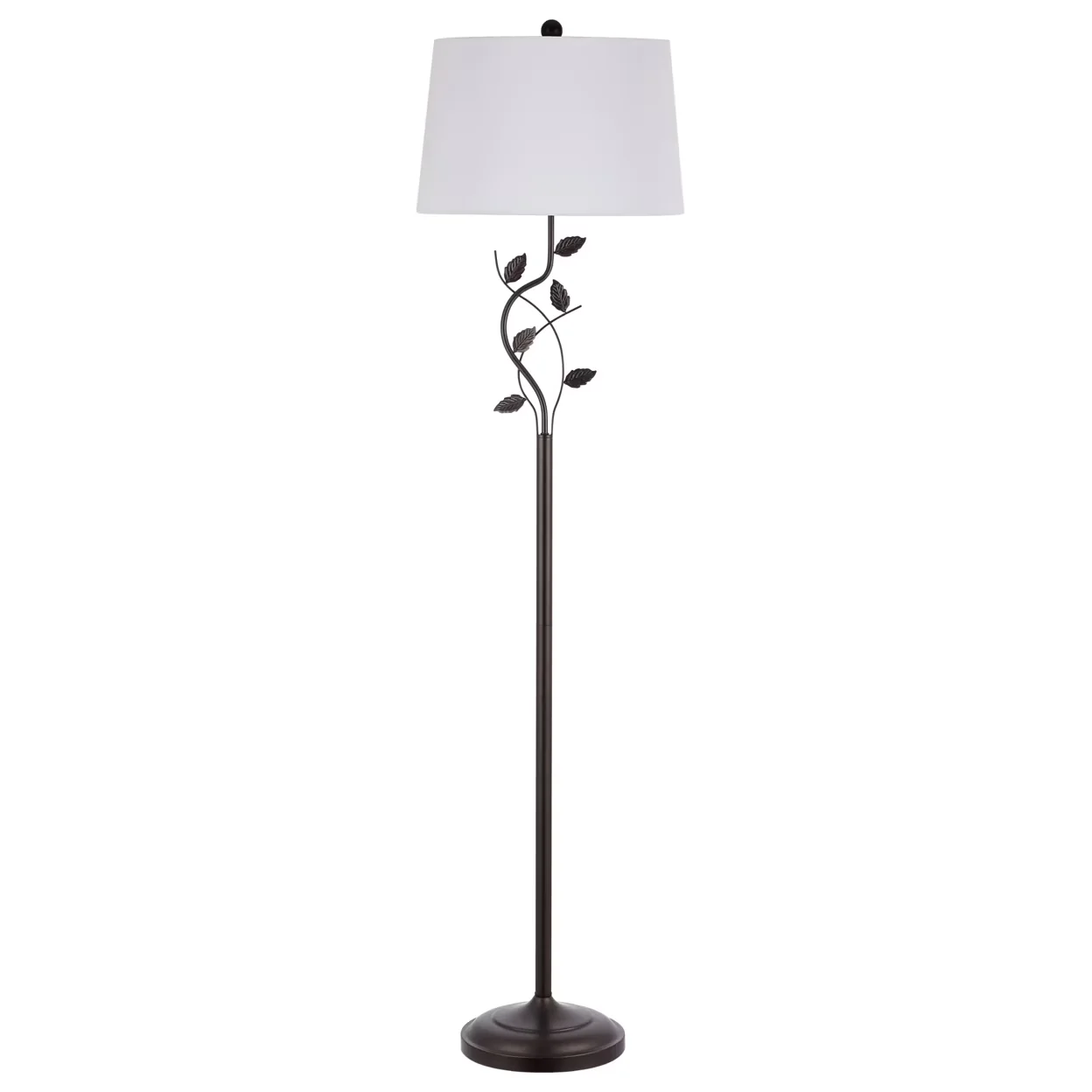 Reliable Floor Lamp with LED, Contemporary, Rudy 61.5 in. Floral Iron - Black Iron Model D9B66C