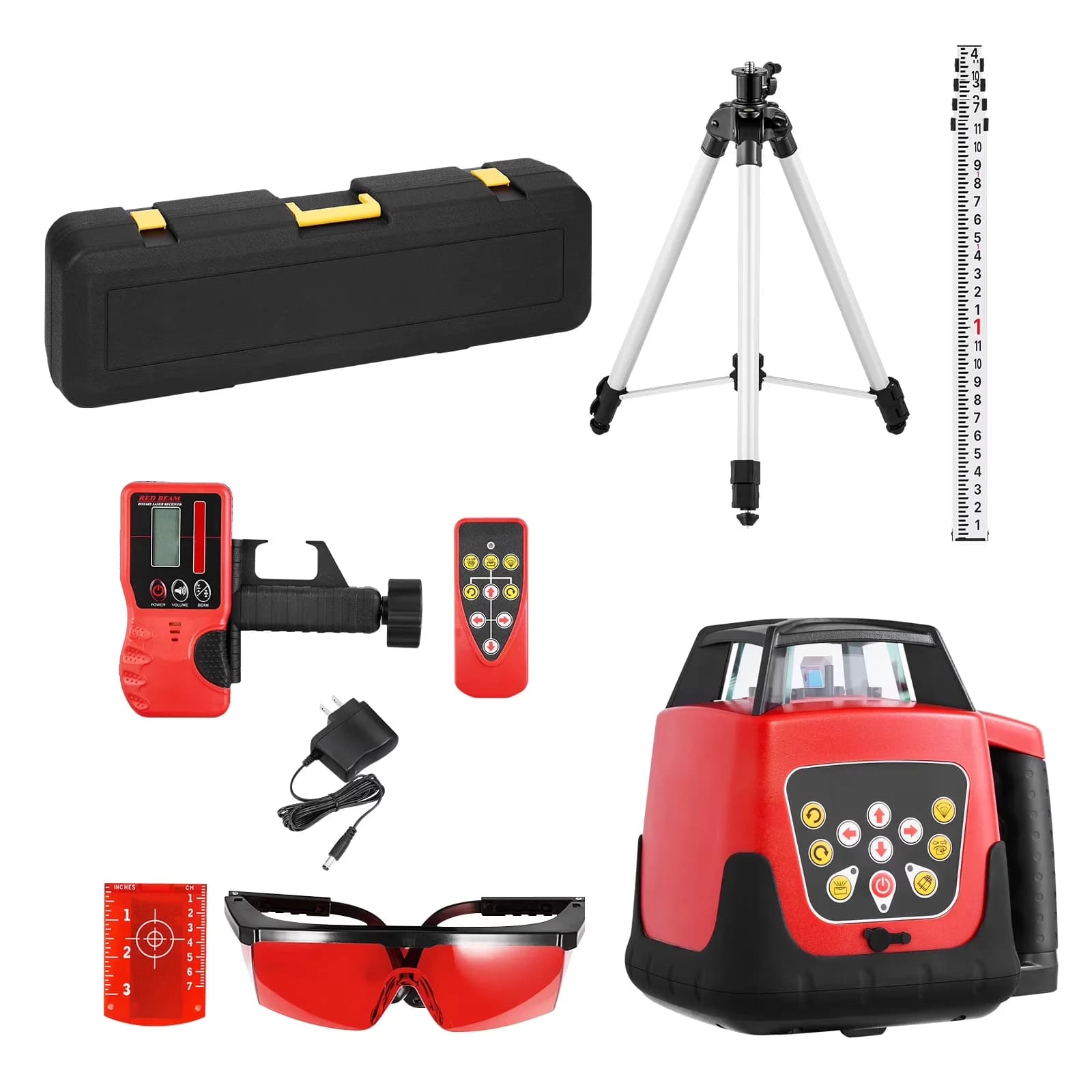 Measuring Layout Reliable with Battery, Adjustable, Rotary Laser Level Kit - Model CFFF67