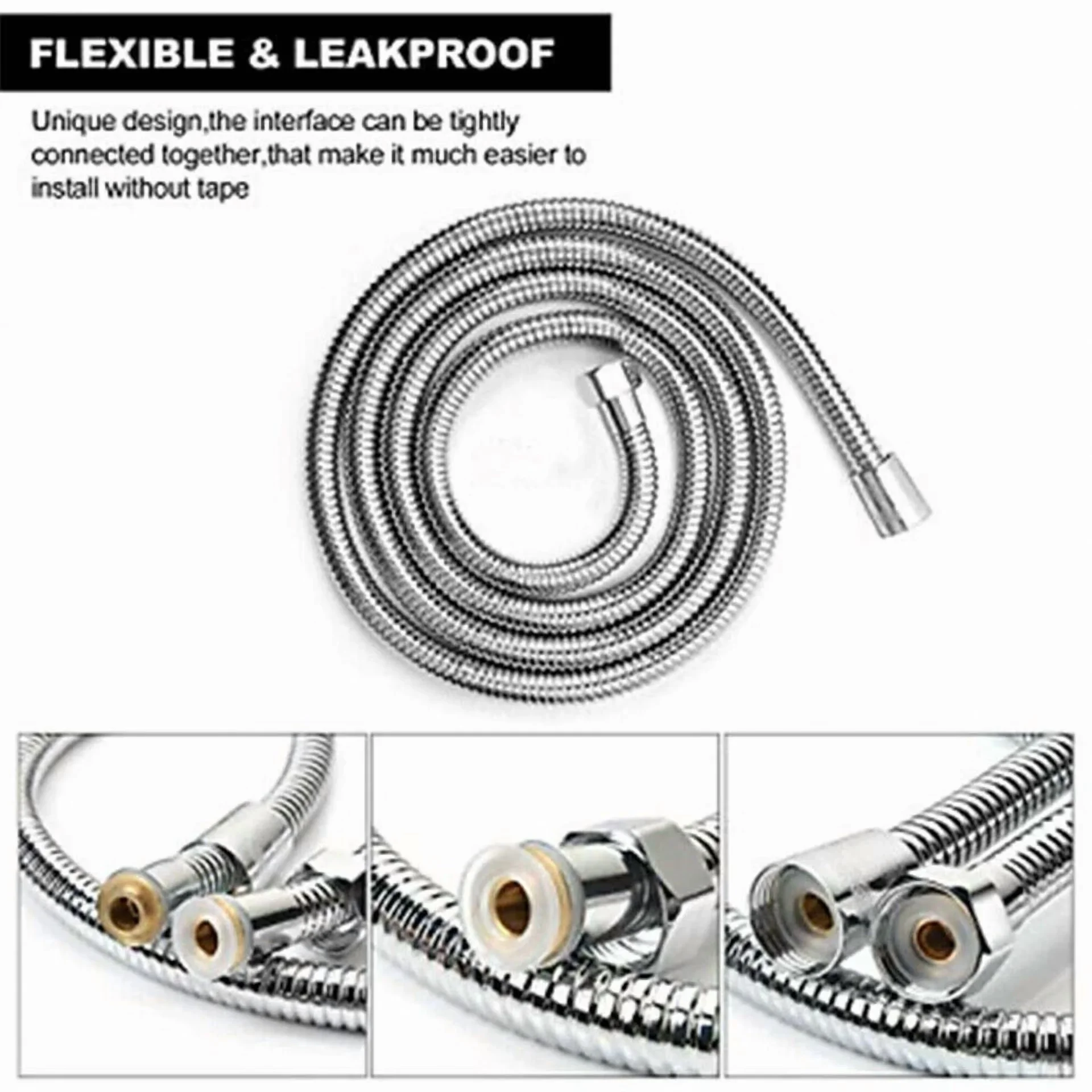Stylish Shower Head with Handheld, Flexible, Useful for both indoor and outdoor use. - Stainless Steel Model FC0E1C