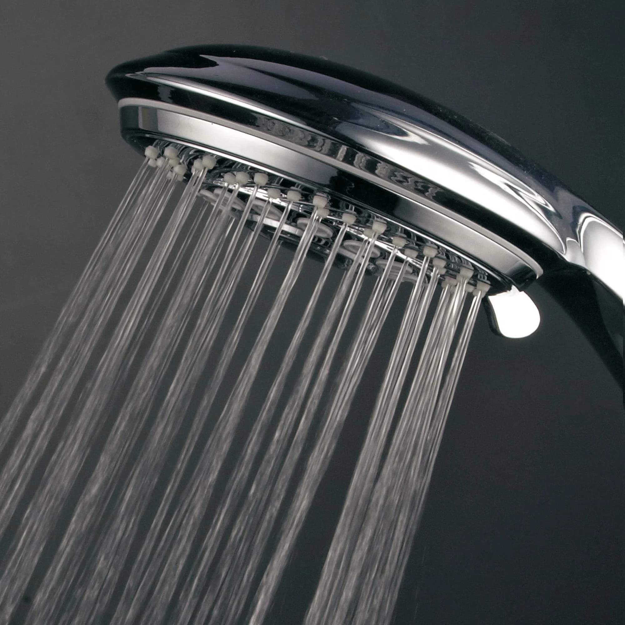 Professional Shower Head with Handheld, Large 4" Spiral chrome face, Chrome - Silver Chrome Model AC7D88