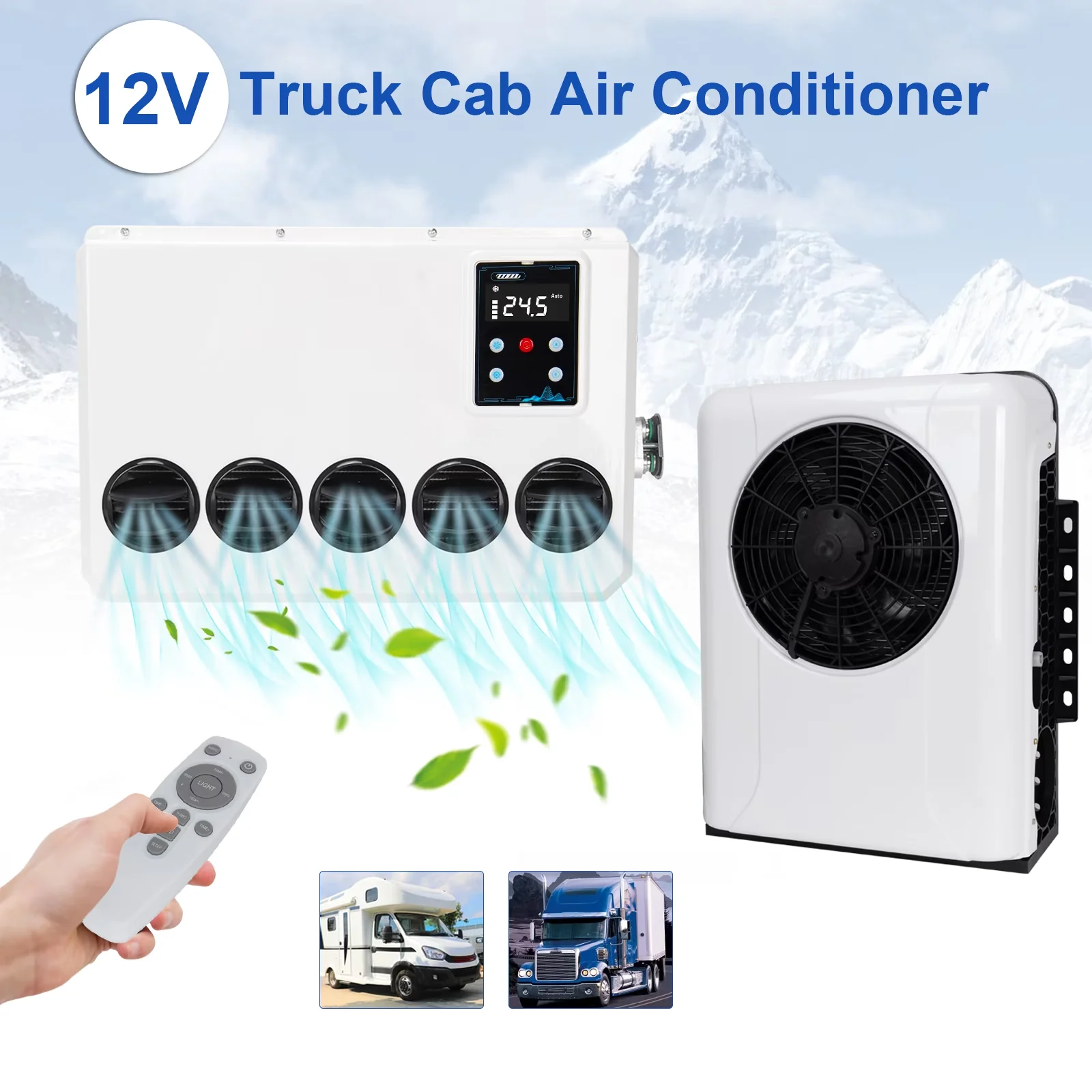 Essential Air Conditioner with 12000 BTU, 12V, Remote Controlled for Multiple Applications - Model B98A15