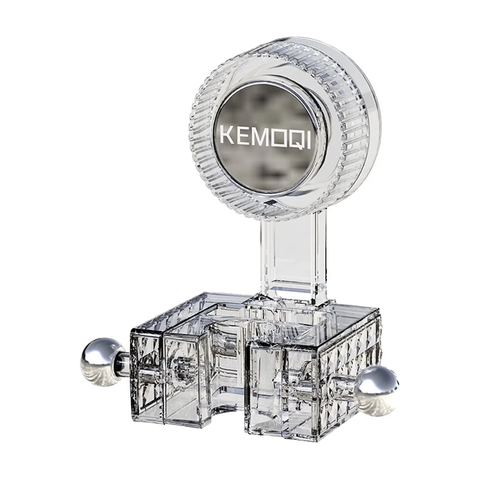 Efficient Shower Head with Adjustable, Handheld Holder - Clear Plastic for Bathroom Model 789E37