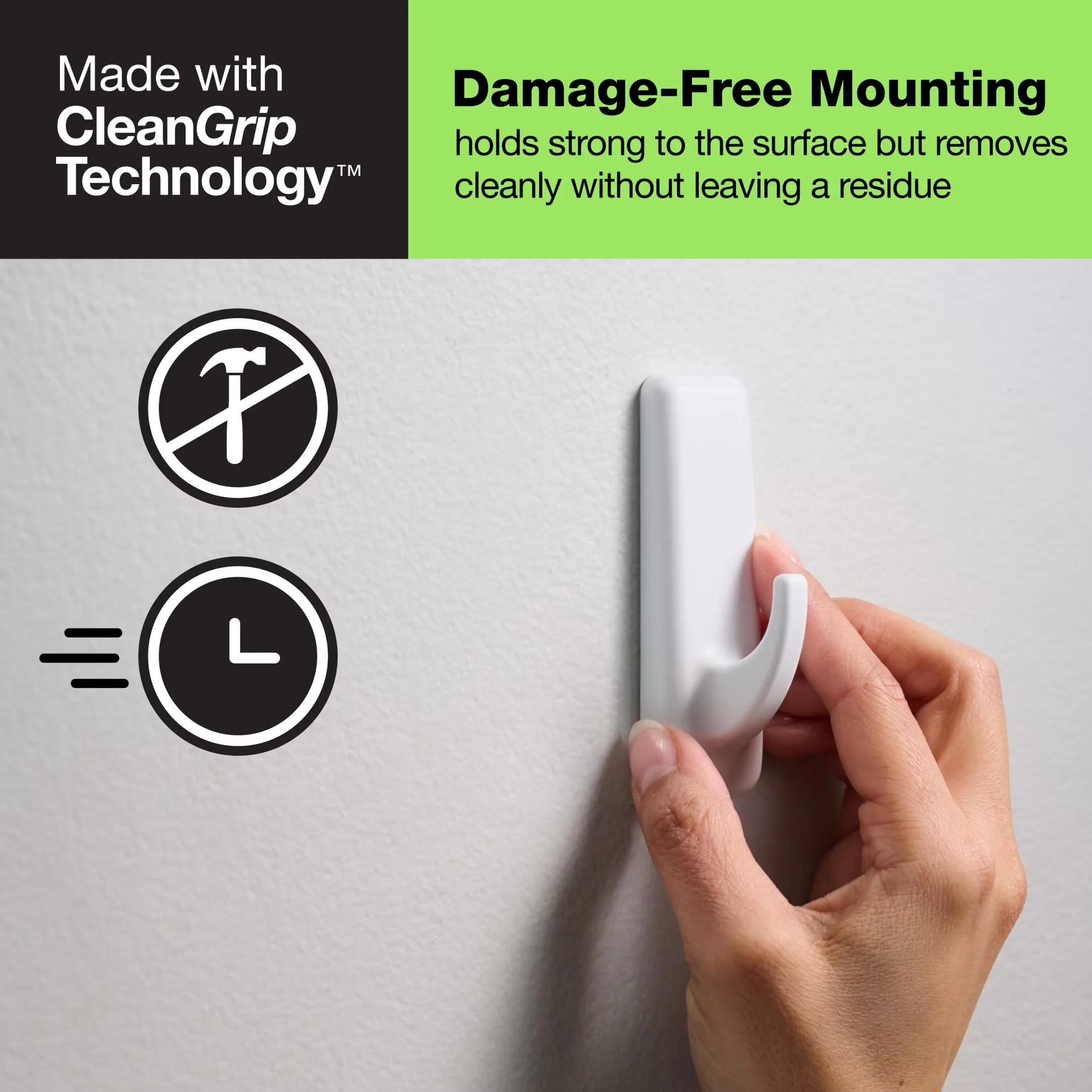Innovative Damage-Free Hanging with Easy Installation, Brand: FrogTape - White Plastic Model ECD7A2