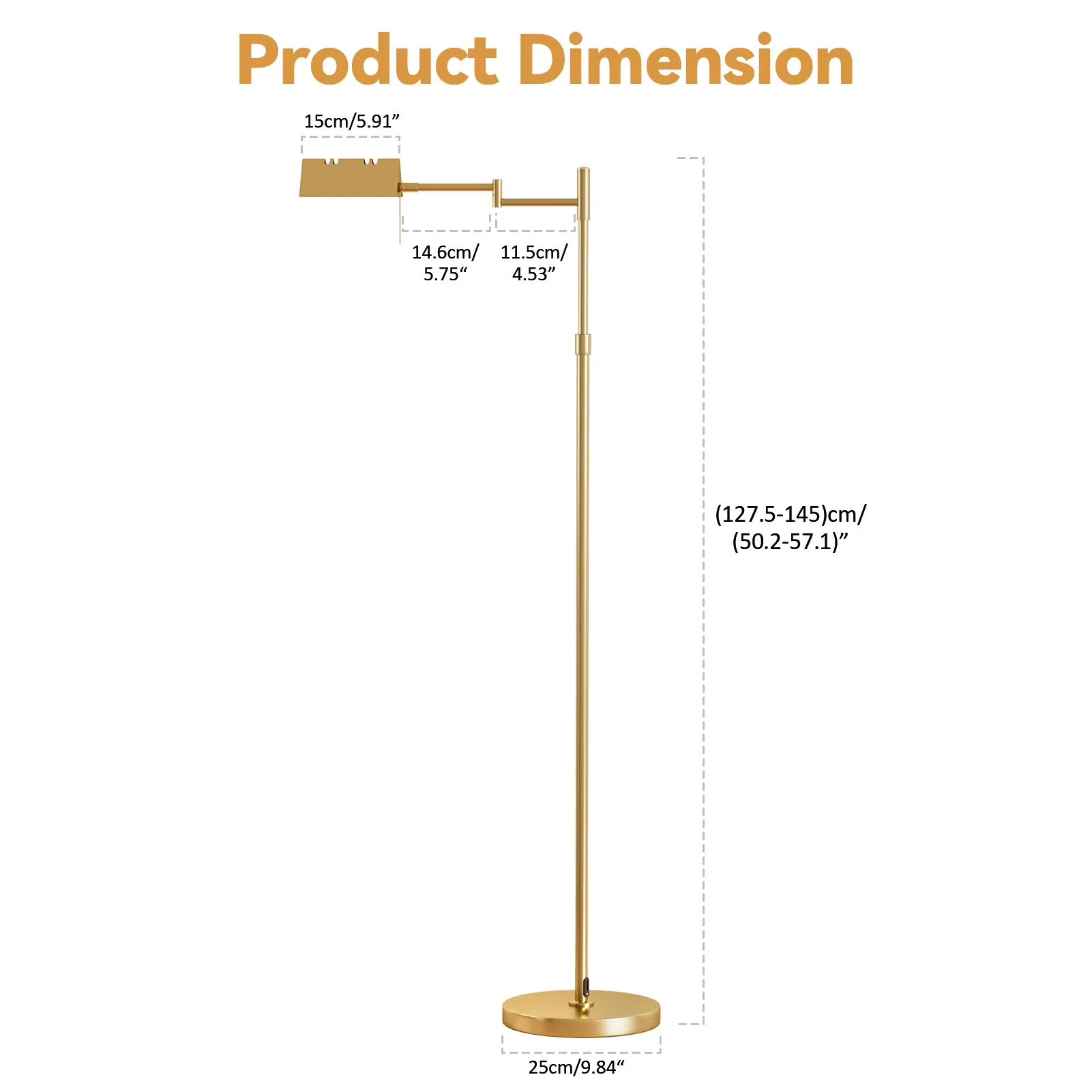 Floor Lamp Versatile with LED, 12W, Modern - Beige for Living Room, Bedroom Model 2B65E1