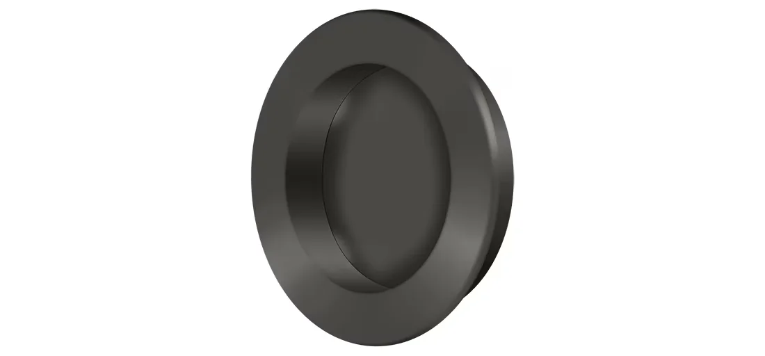 Premium Kitchen Renovation with Oil-Rubbed Bronze, 2-3/8" Round Flush Pull - Solid Brass Bronze Model 67B934