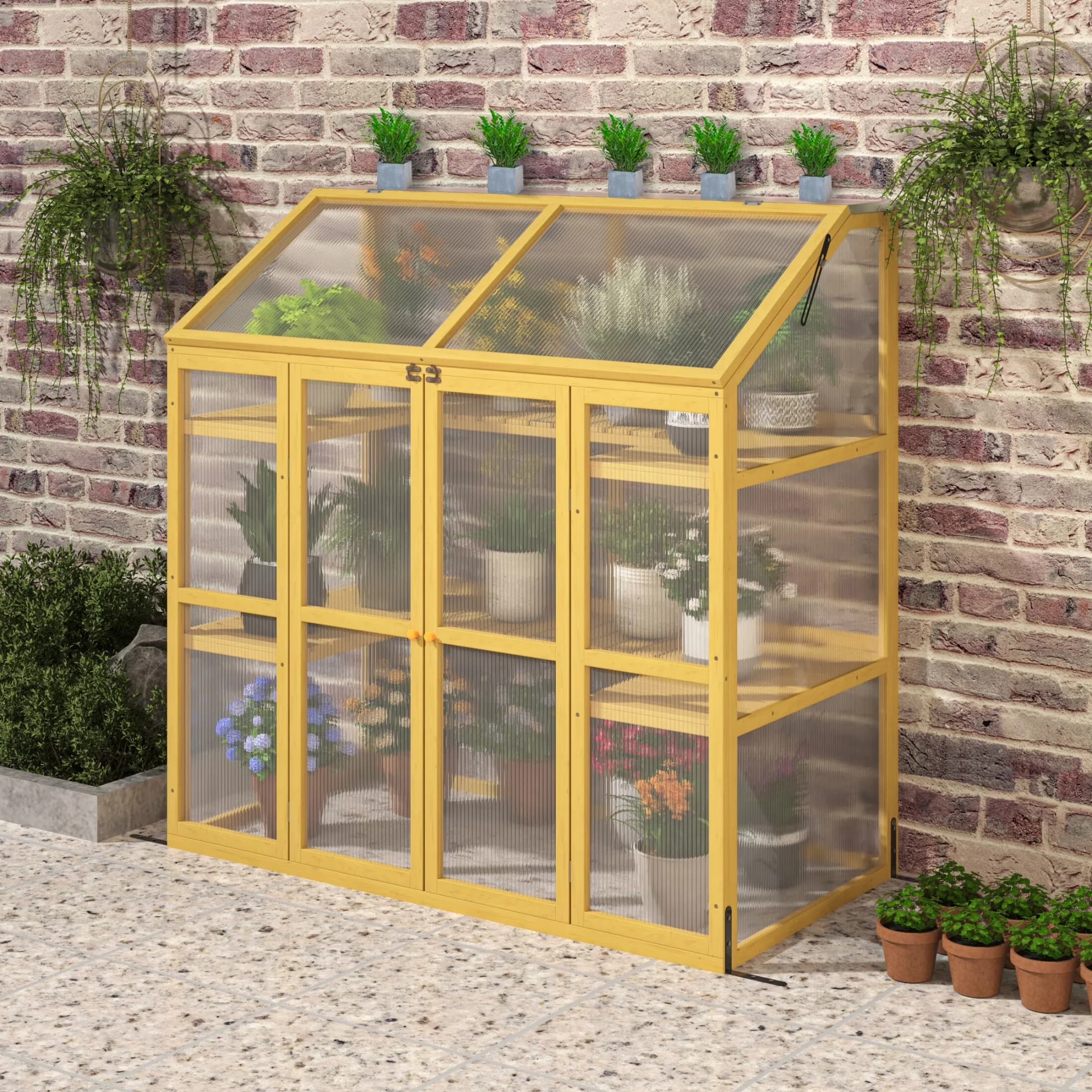 Essential Shed with Uv Resistant, Main Color: Natural - Natural for Garden Model 33CC52