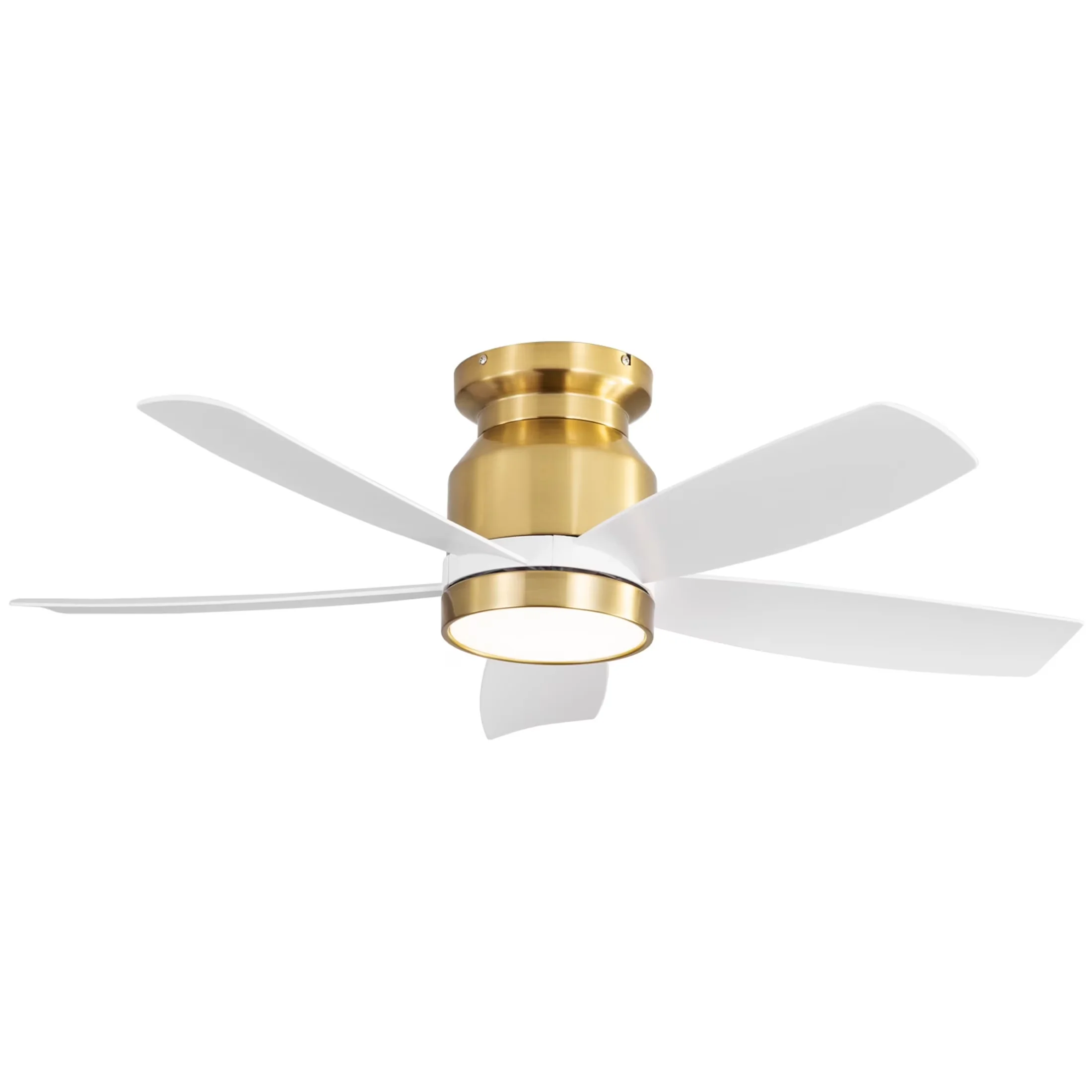Ceiling Fan Professional with LED, Dimmable, 42 Inch Gold - Wood White, Gold Model C0C994