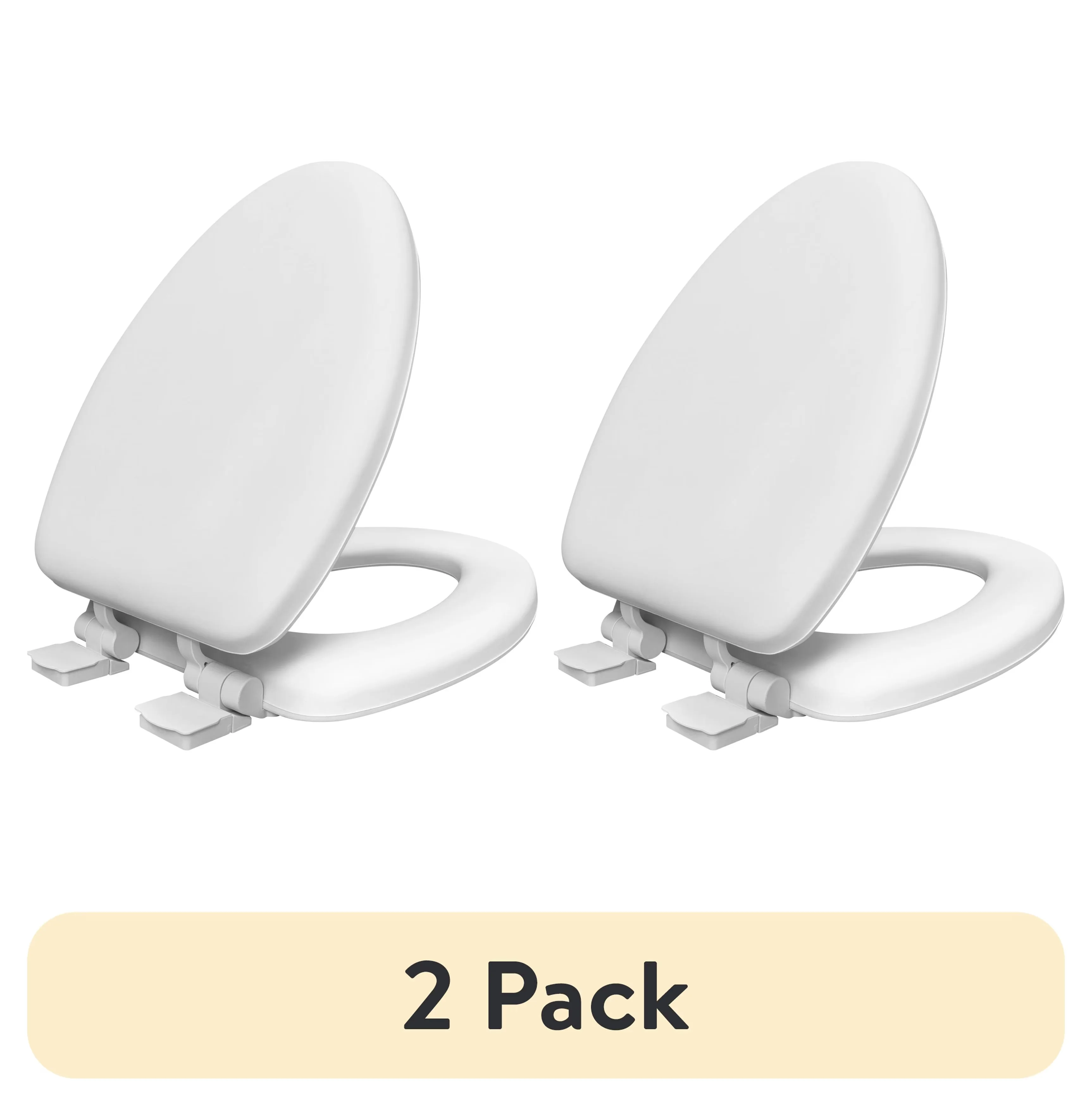 Premium Toilet Seats And Lid with Easy Installation, TPU Leather - Tpu Leather, Memory Foam, Rice Husk White Model F891C0