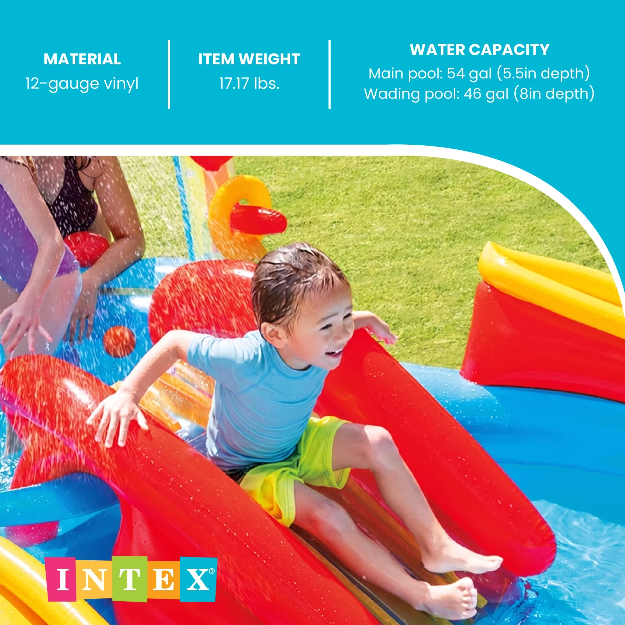 Inflatable Pool Versatile with For ages 2 and up - Multicolor 75 x 6 - Residential Grade Model 0C8058