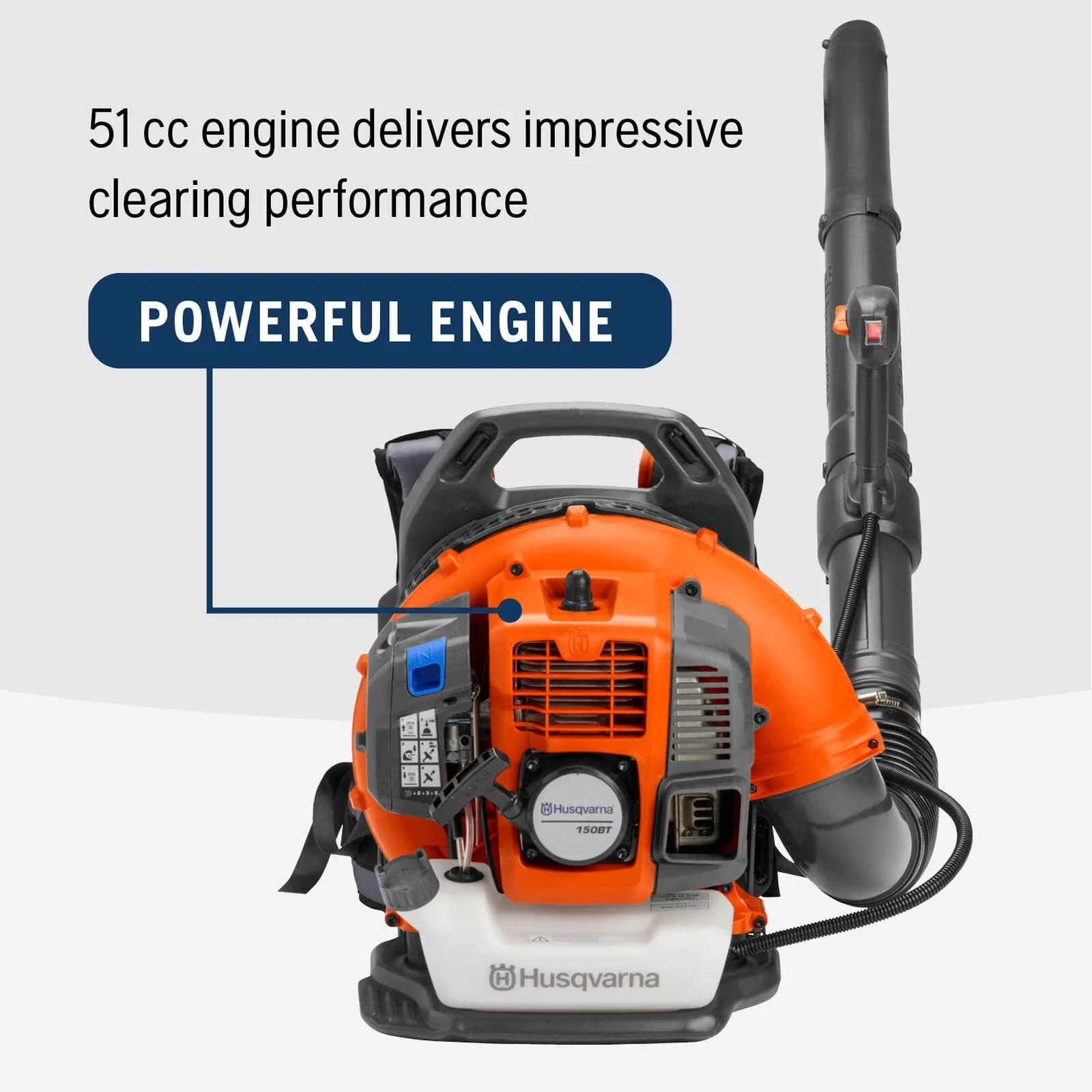 Innovative Leaf Blower with Gas 150BT Backpack, 51cc 2-Cycle, 765 CFM - Professional Series Model 7A931A