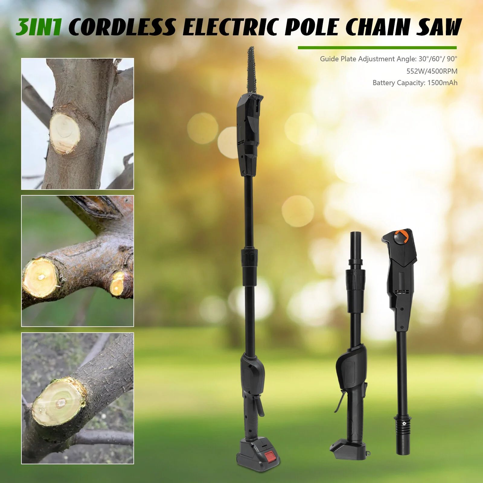 Stylish Pole Saw with Variable Speed - Black Electric - Professional Series Model 6880DE