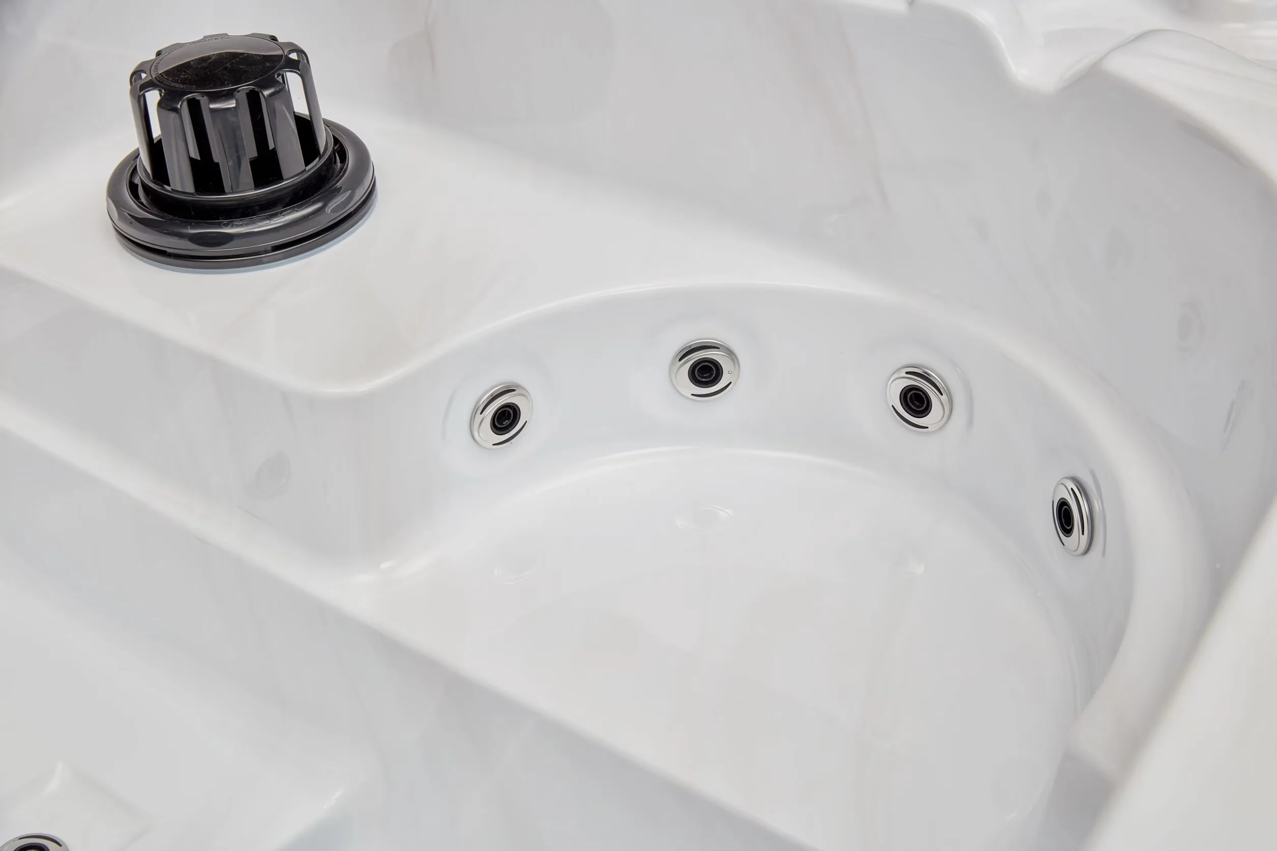 Efficient Hot Tub with Led Display, Insulated, Riley 3-Person 26 Jet - Cloud Grey Model 21B85A