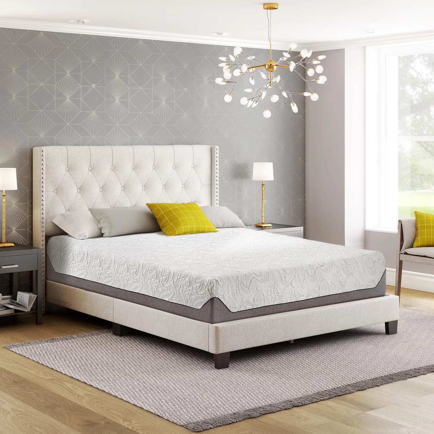 Mattresses Accessory Durable with Mattress-In-A-Box, Fiberglass Free - Engineered Latex Foam, Memory Foam, Foam White Model FBF704