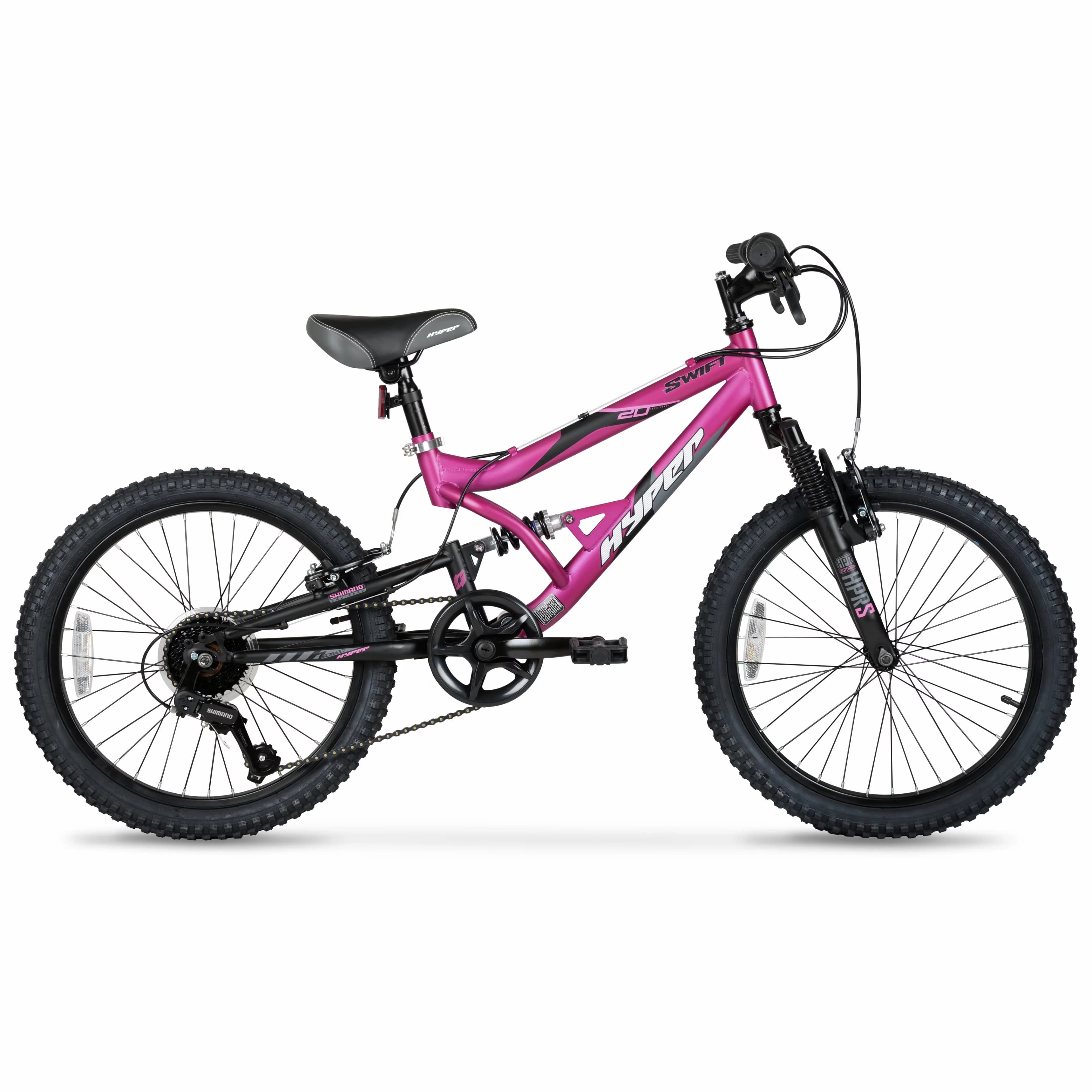 Innovative Mountain Bike with Adjustable Seat Height, Magenta, Rider Height: 4'2" - 5'0" - Pink Model 961B89
