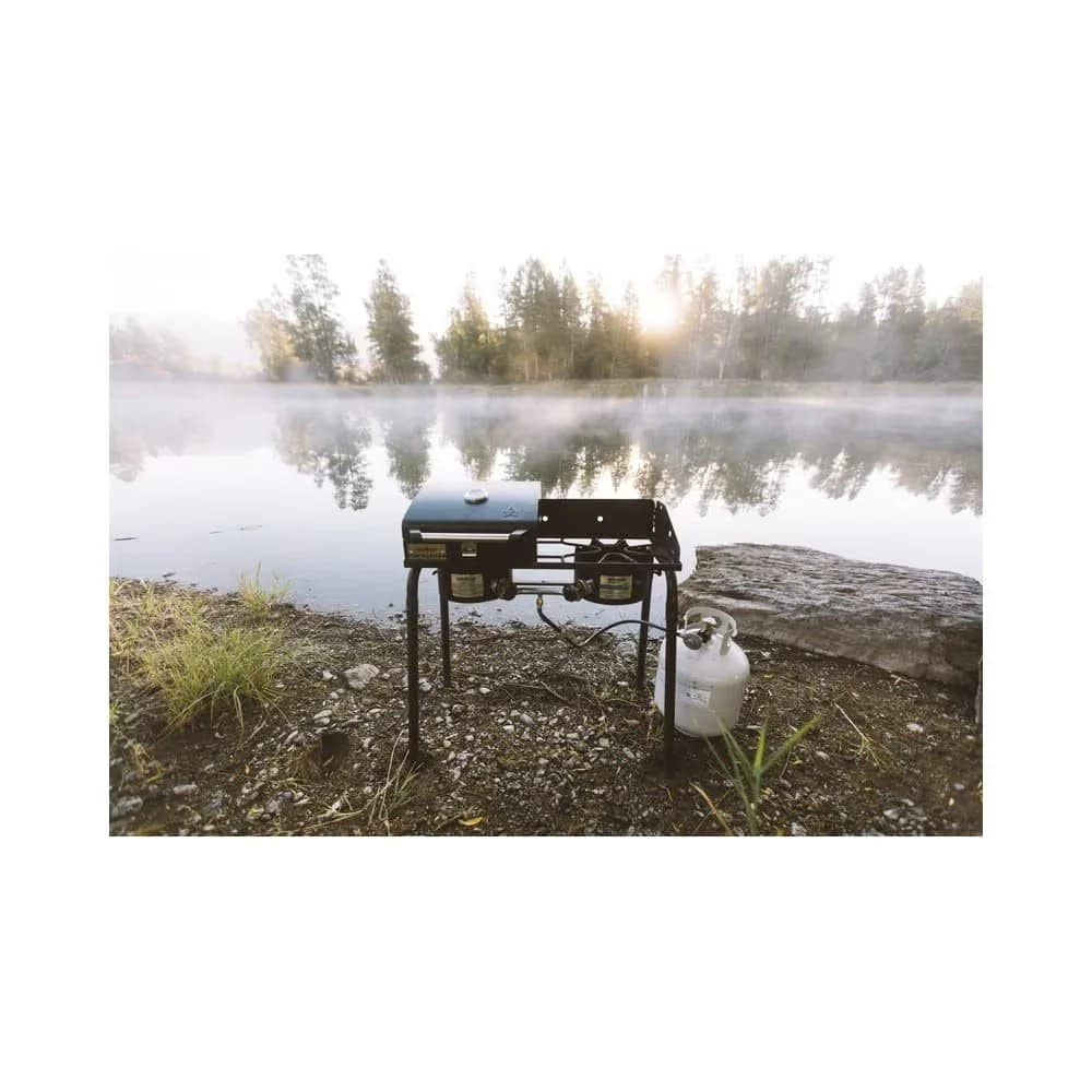 Versatile Gas Grill with Rust Resistant, Deluxe BBQ Box, BB30L - Cast Iron Black Model B1401A