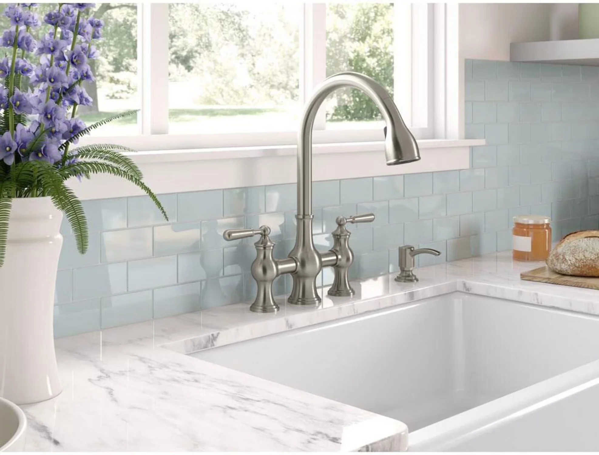 Classic Kitchen Renovation with Pull Out Sprayer - Ceramic Vibrant Stainless Model F03A77