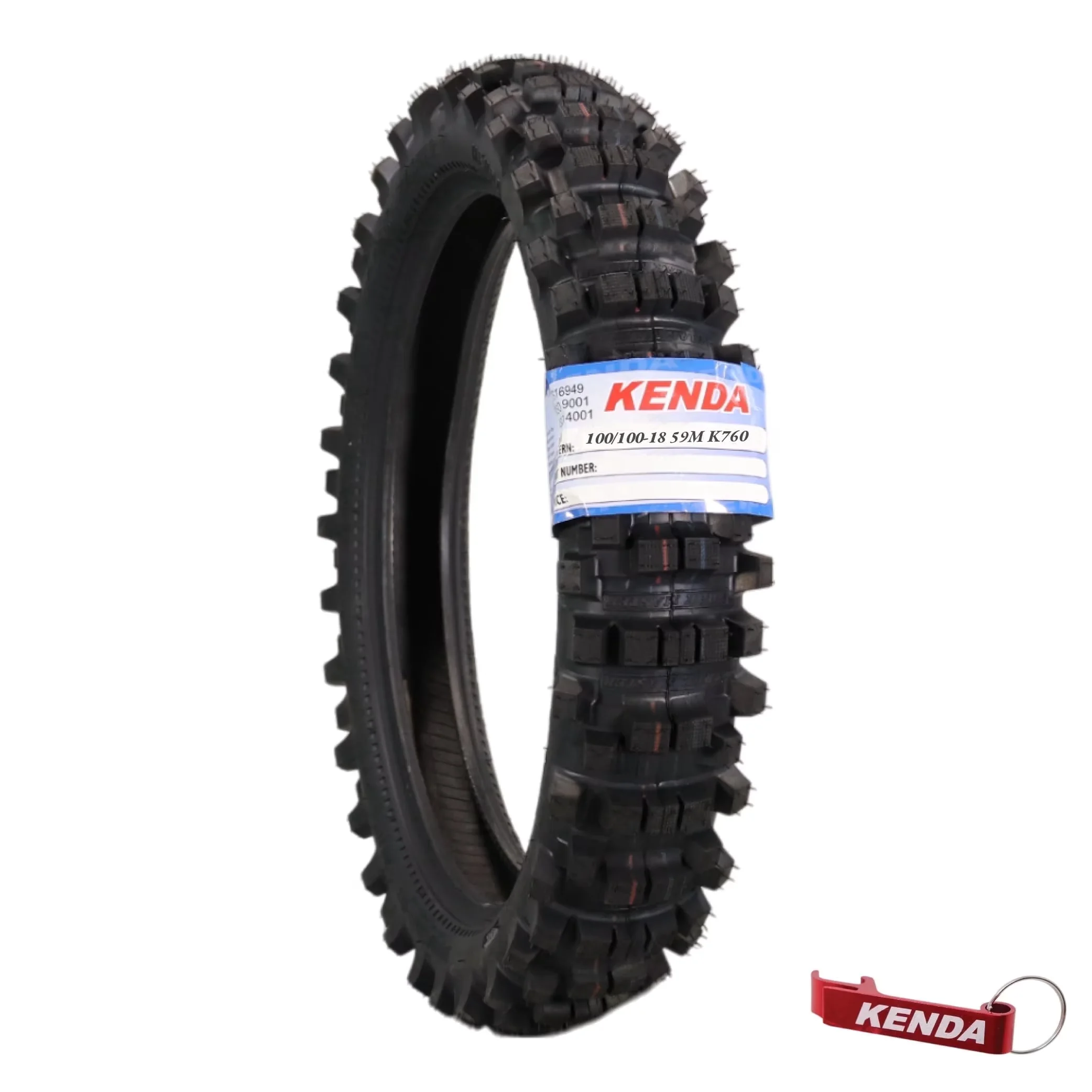 Motorcycle Tire Stylish with Durable, Trakmaster K760 100/100-18 Rear - Black Model C7847D