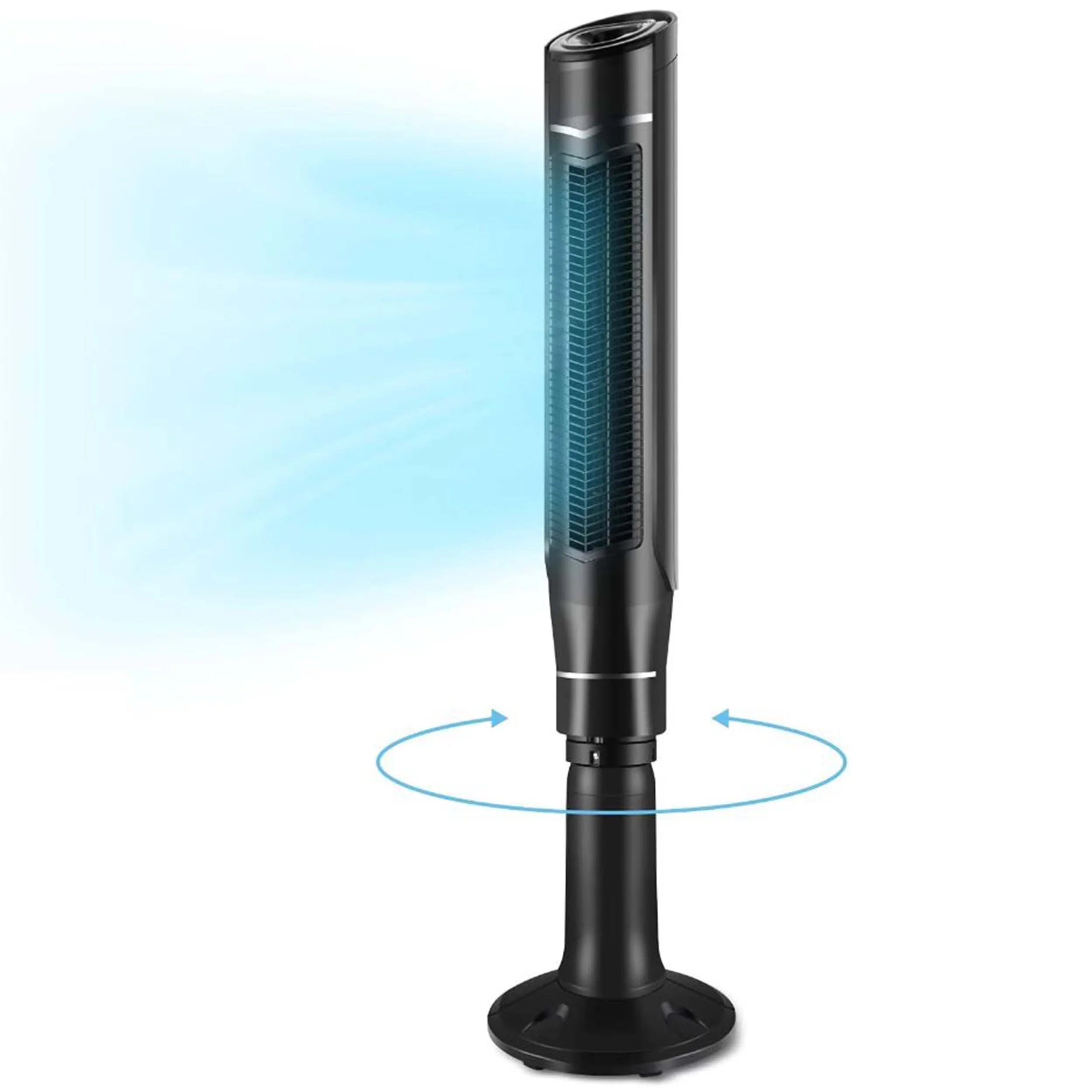 Compact Fans In Cooling with Led Display, Remote Controlled - Black Metal|Plastic Model C258BC