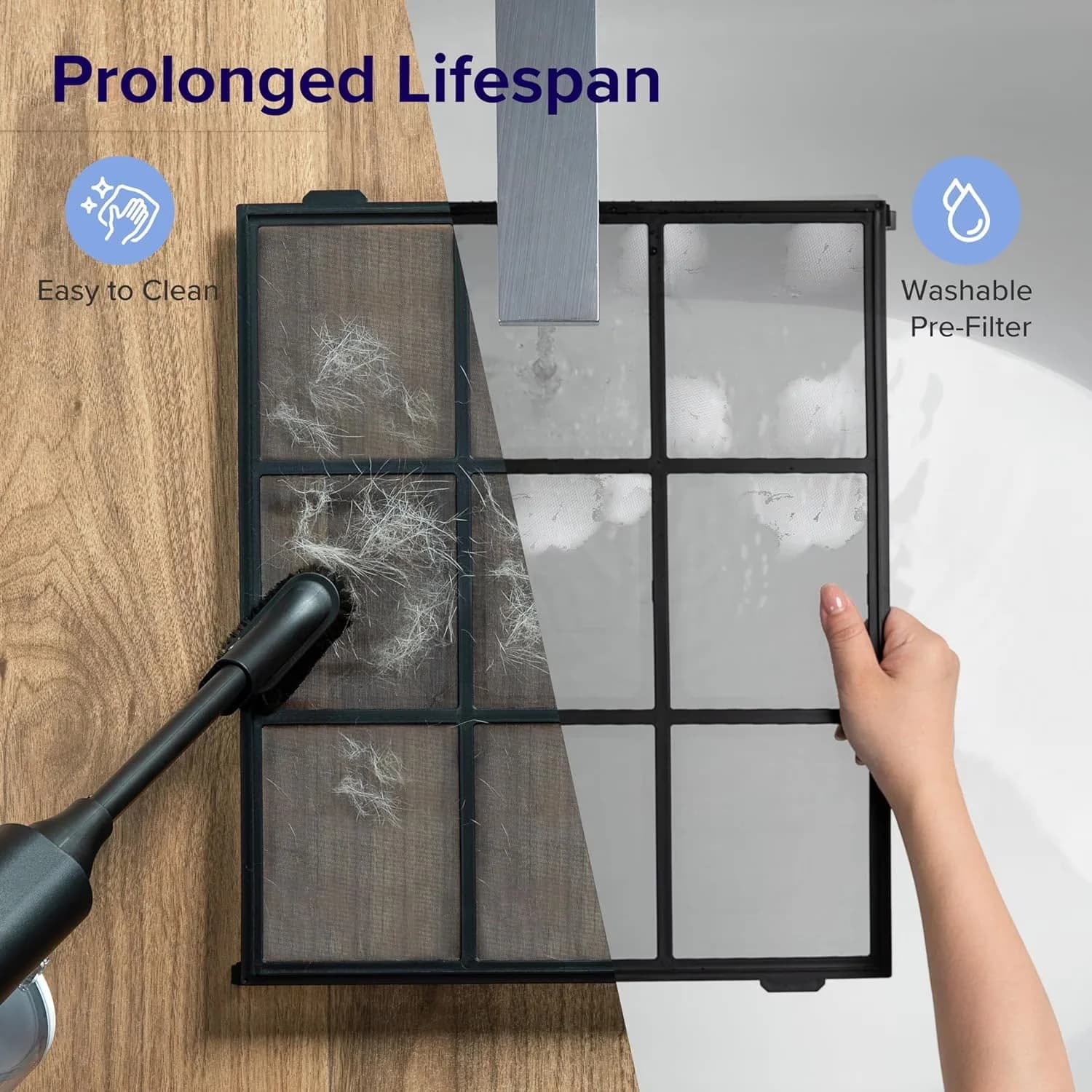 Sleek Air Purifier with Automatic Shut-Off, Smart Technology Capable for Home - Model 180F45