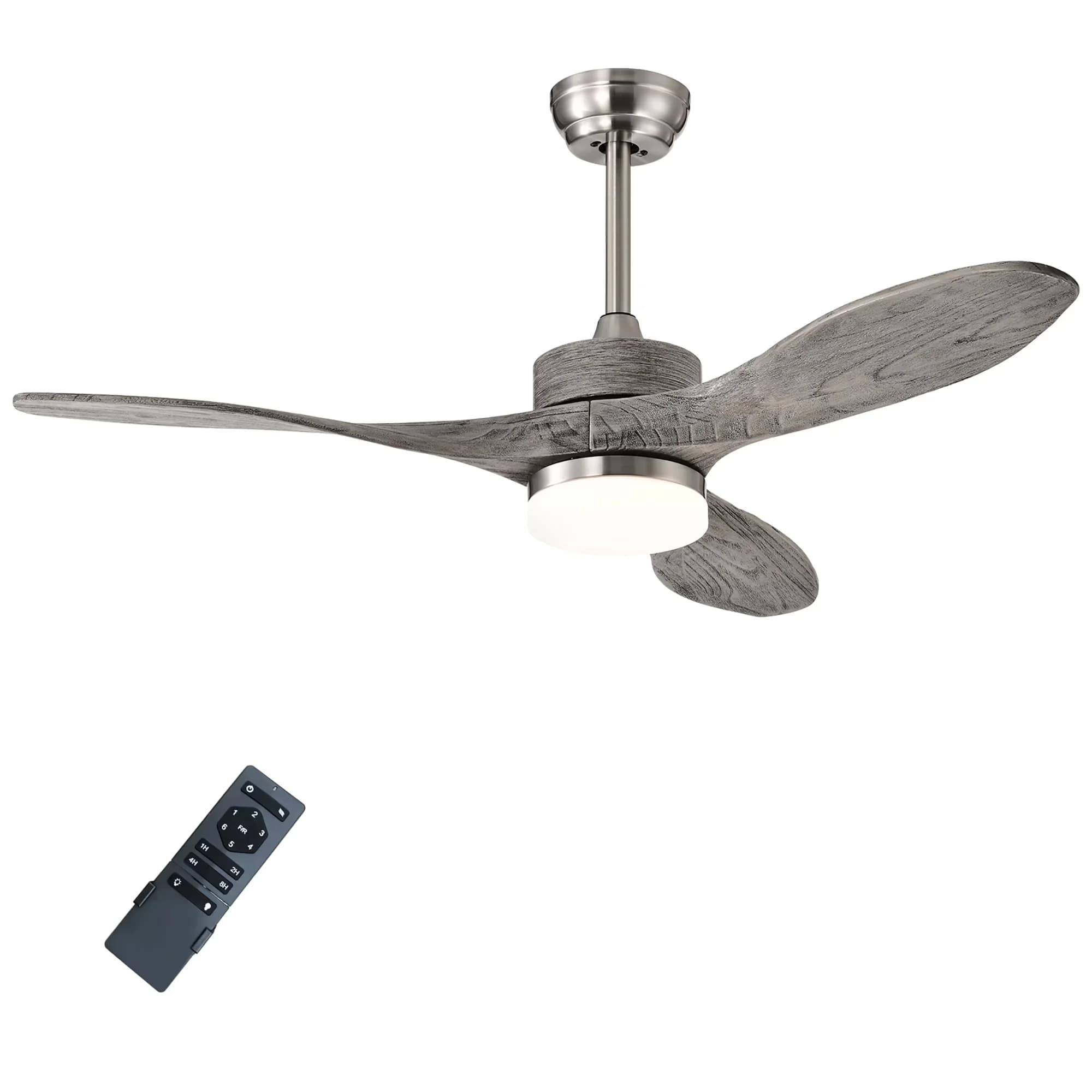 Efficient Ceiling Fan with LED, Dimmable, 48 Inch Reversible w/ LED Light - Pink Model F2AA22