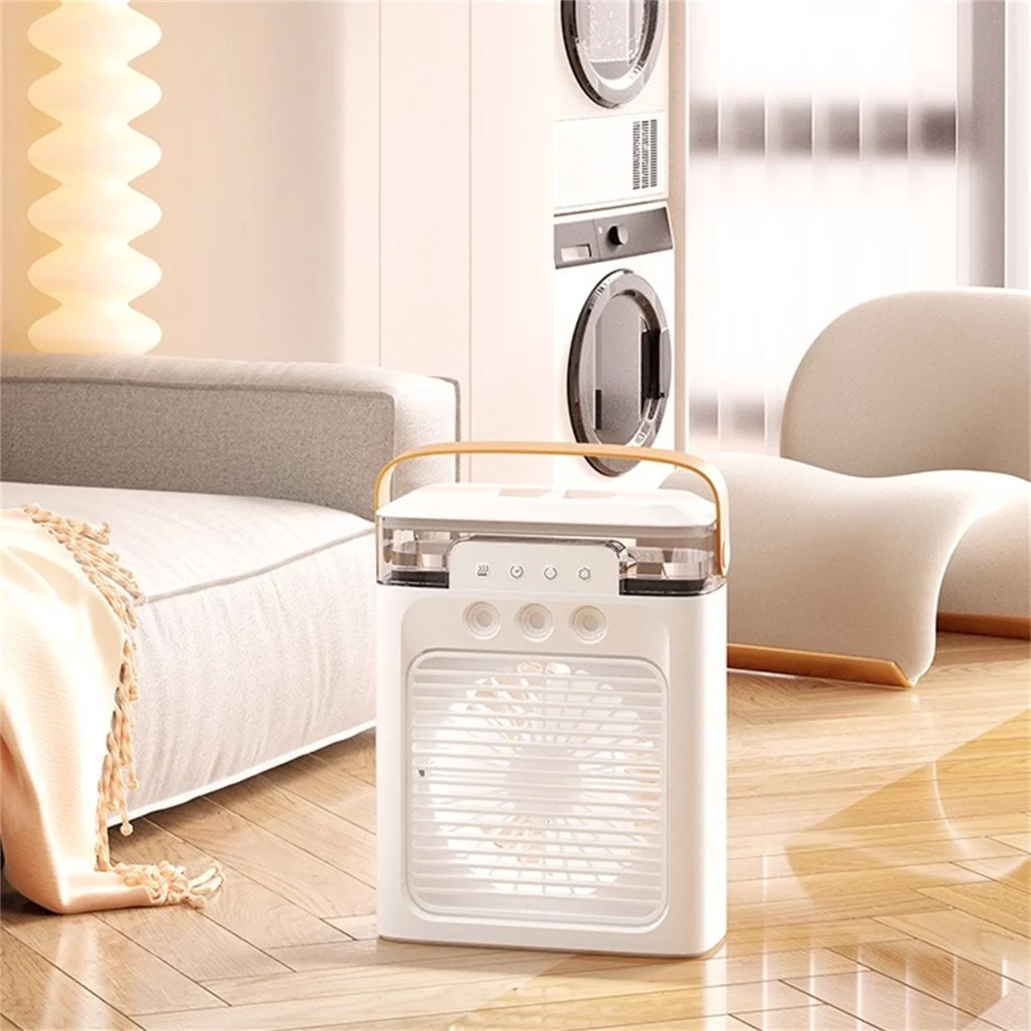 Premium Fans In Cooling with LED, Remote Controlled - White Plastics, Electronic Components Model FF8360