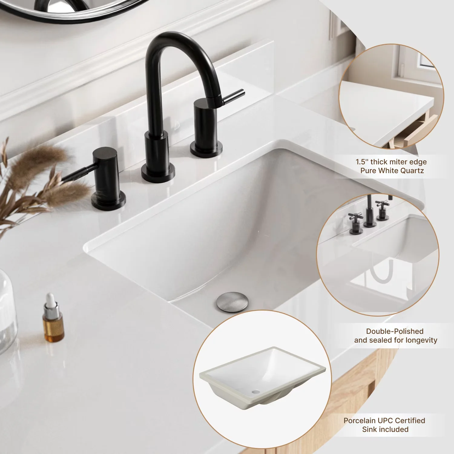 Sleek Bathroom Renovation - 61 Inch - Premium Collection Model C65FC1